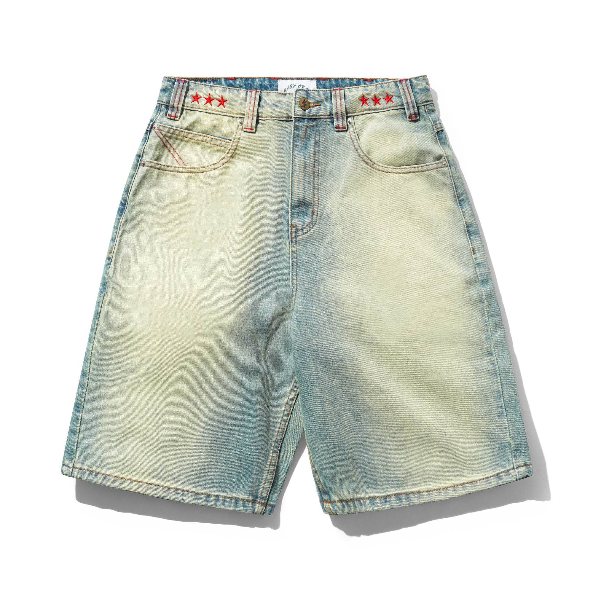 Stars Denim Shorts, Sun Fade Wash