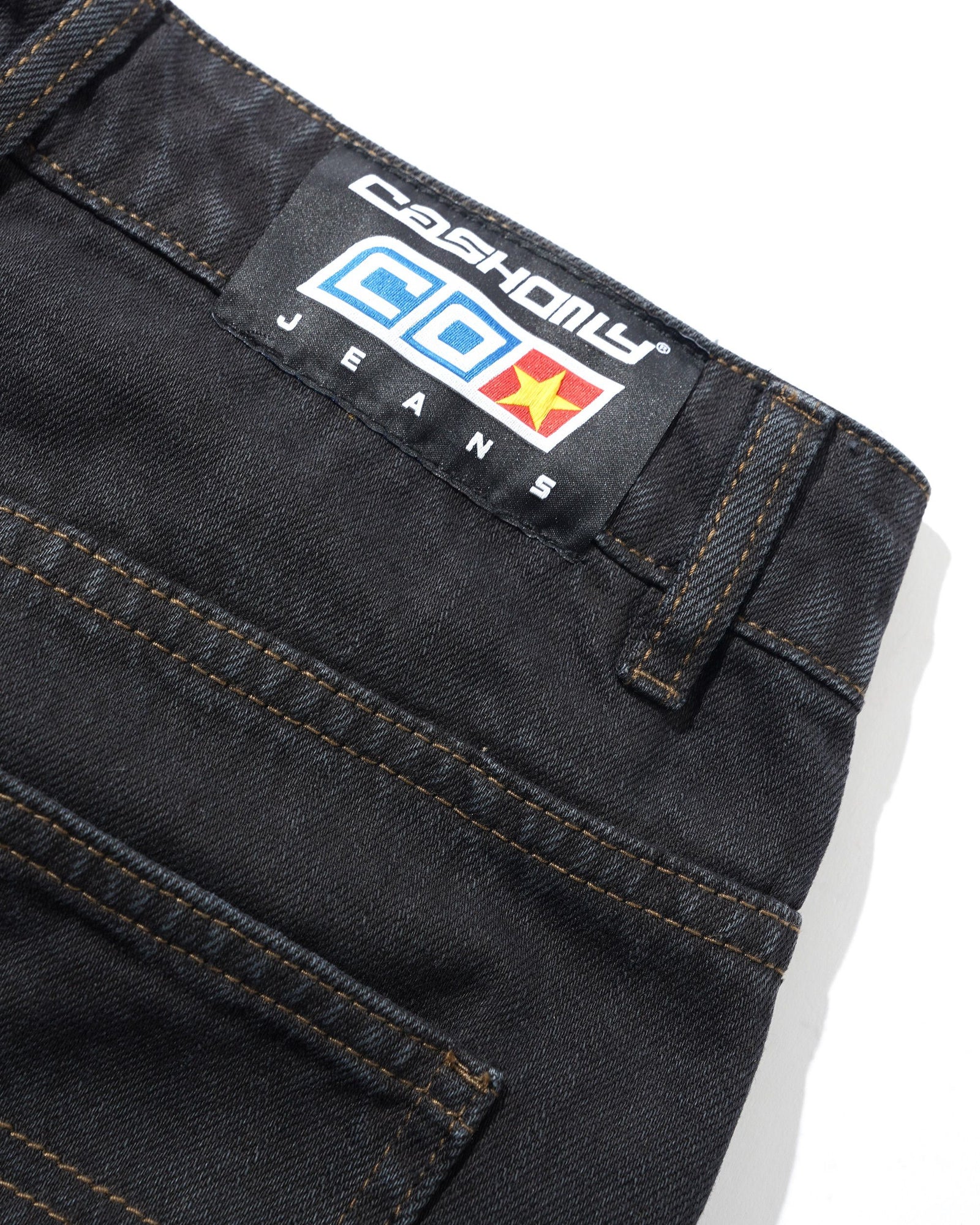 Aleka Denim Jeans, Flat Black