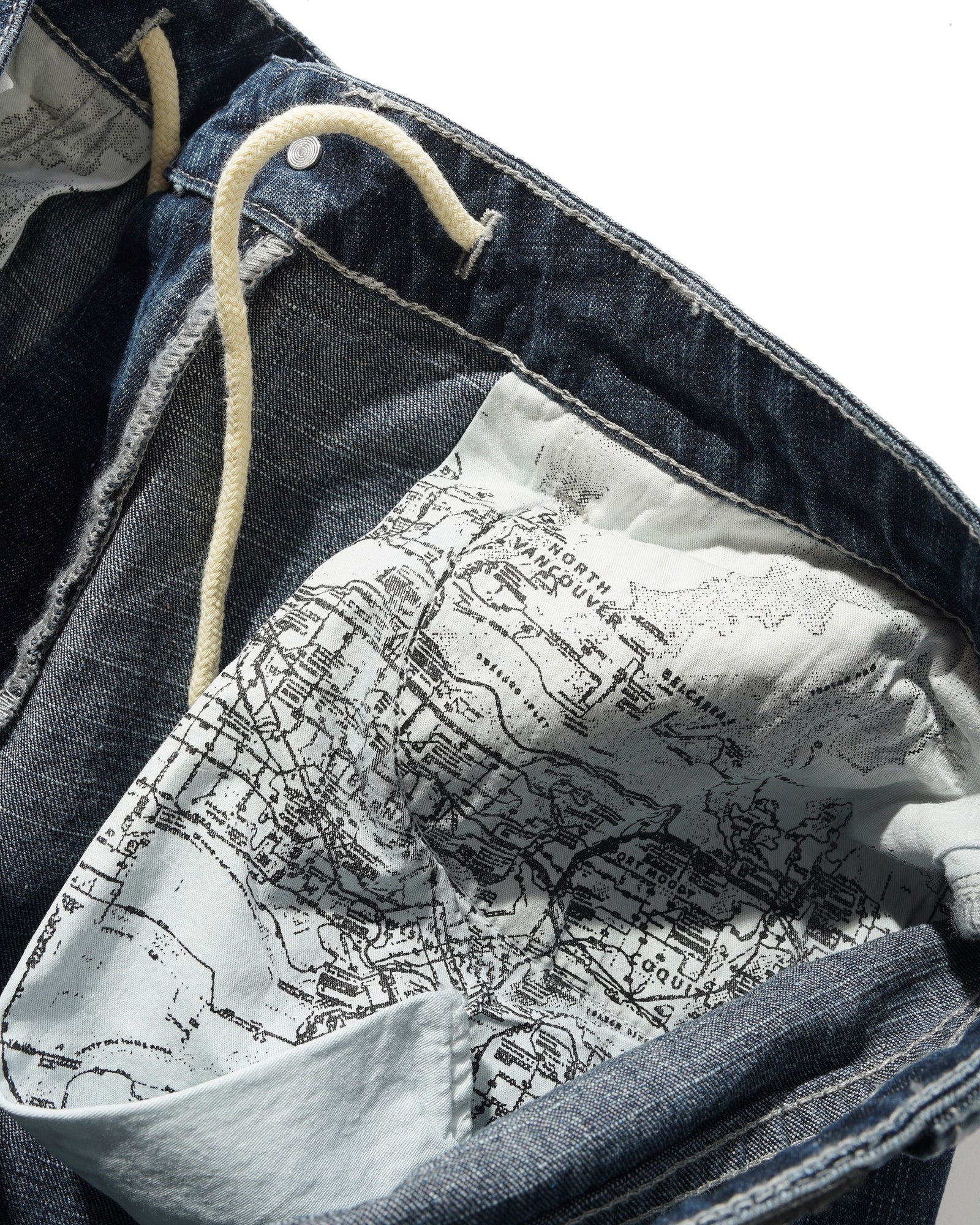 Aleka Denim Jeans, Streaky Navy Wash