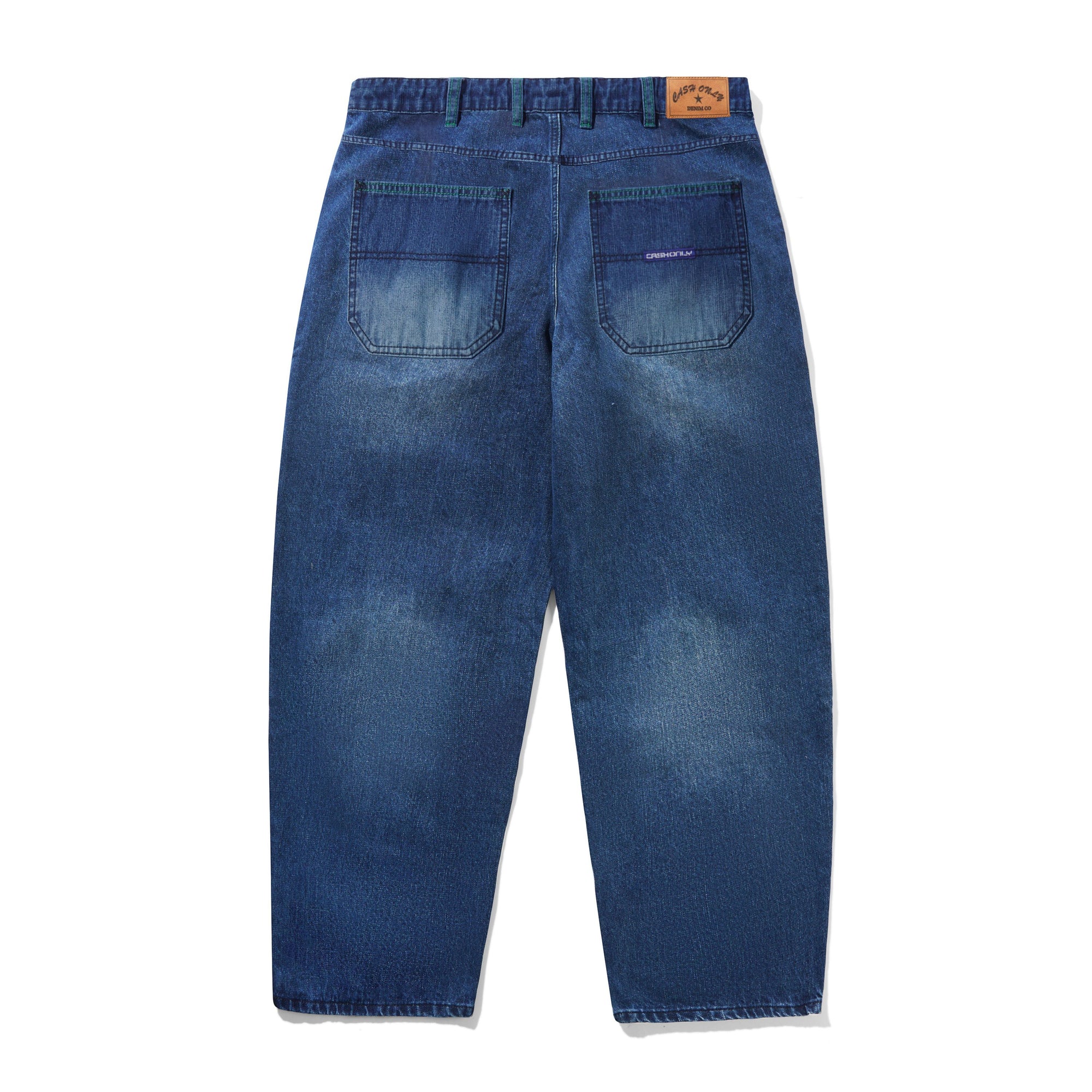 Break Denim Jeans, Washed Slub Blue