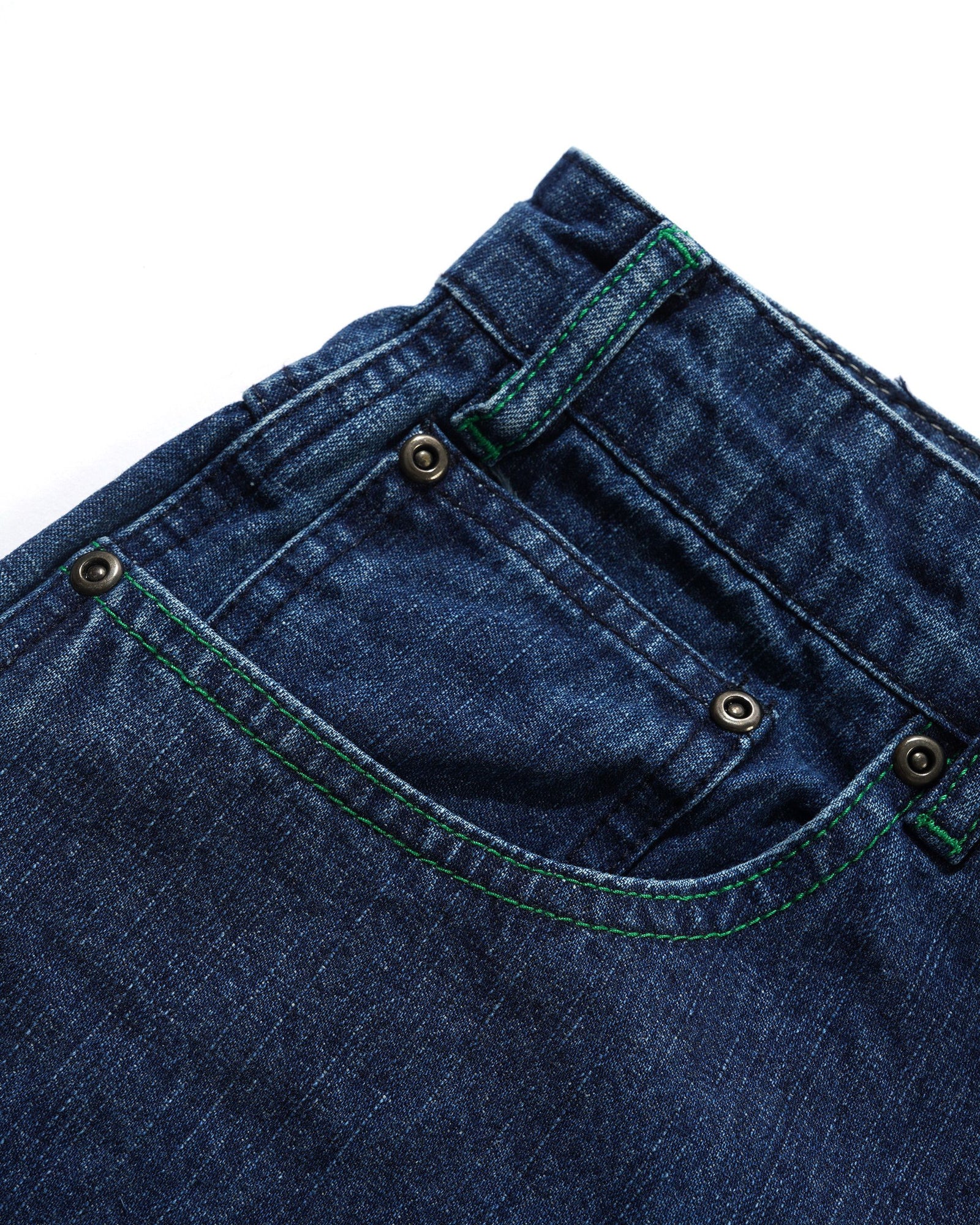 Break Denim Jeans, Washed Slub Blue