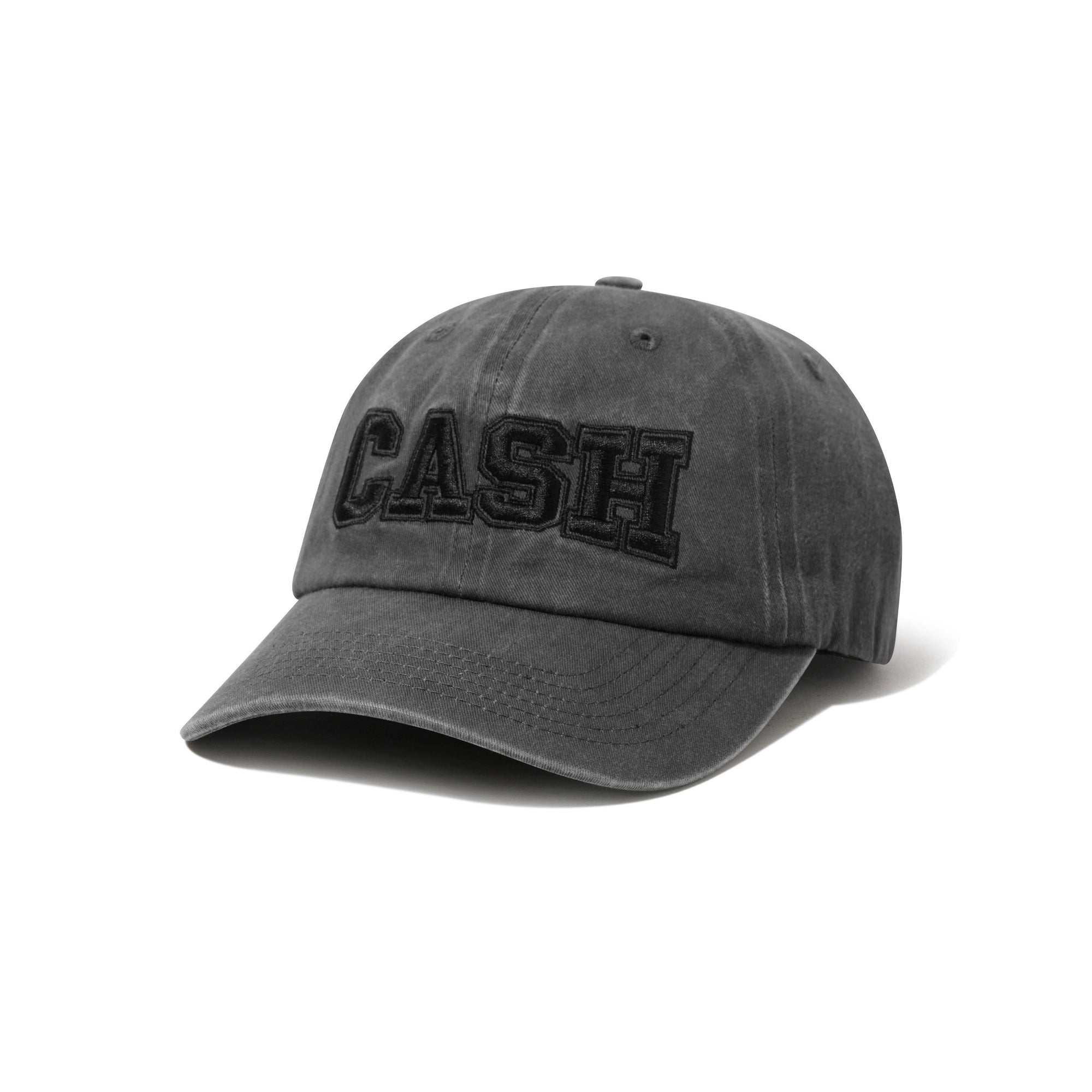 Campus 6 Panel Cap, Washed Black