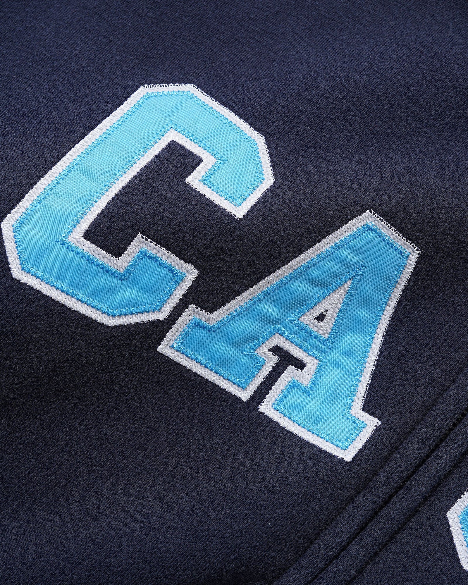 Campus Applique Zip-Thru Hood, Washed Navy