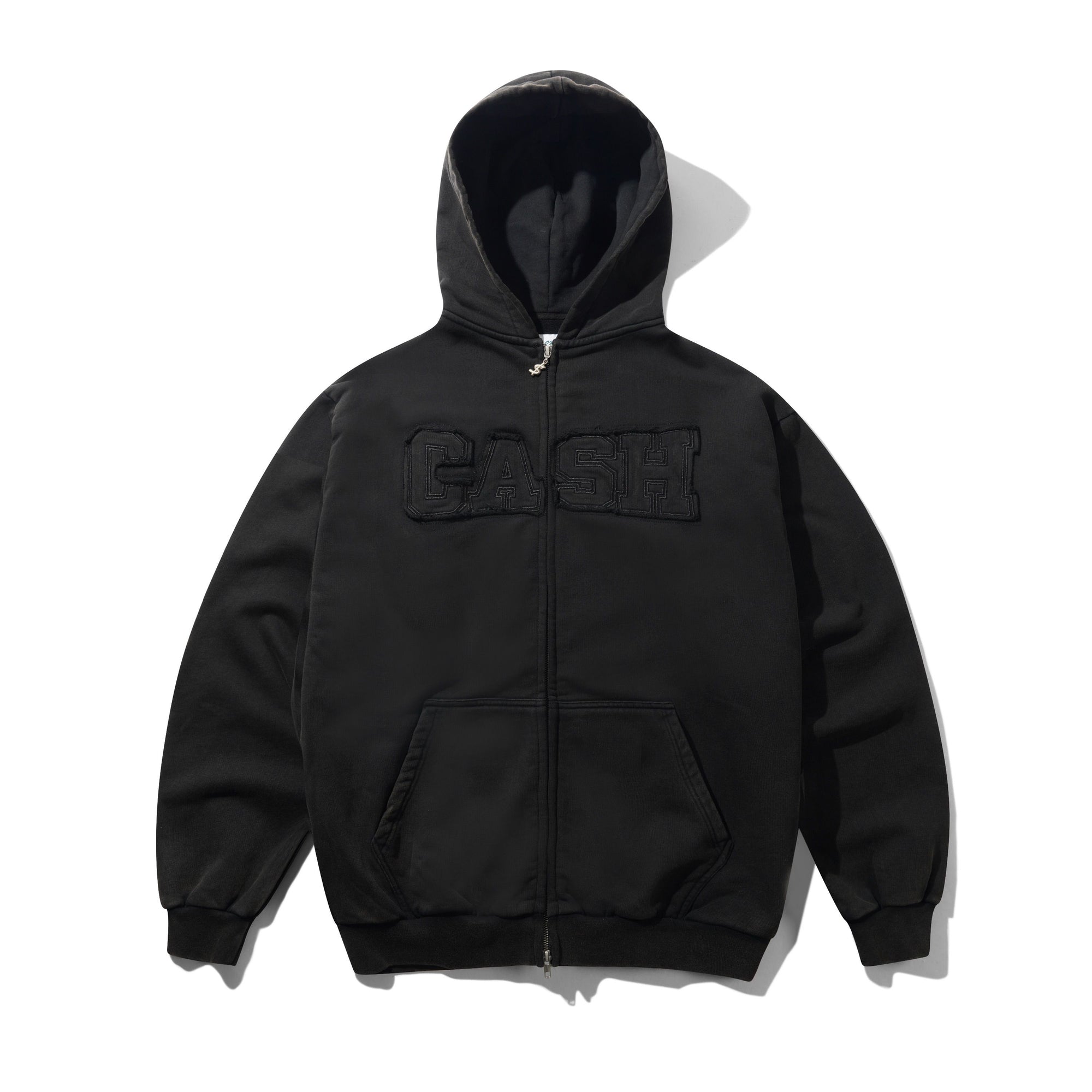 Campus Zip-Thru Hood, Washed Black