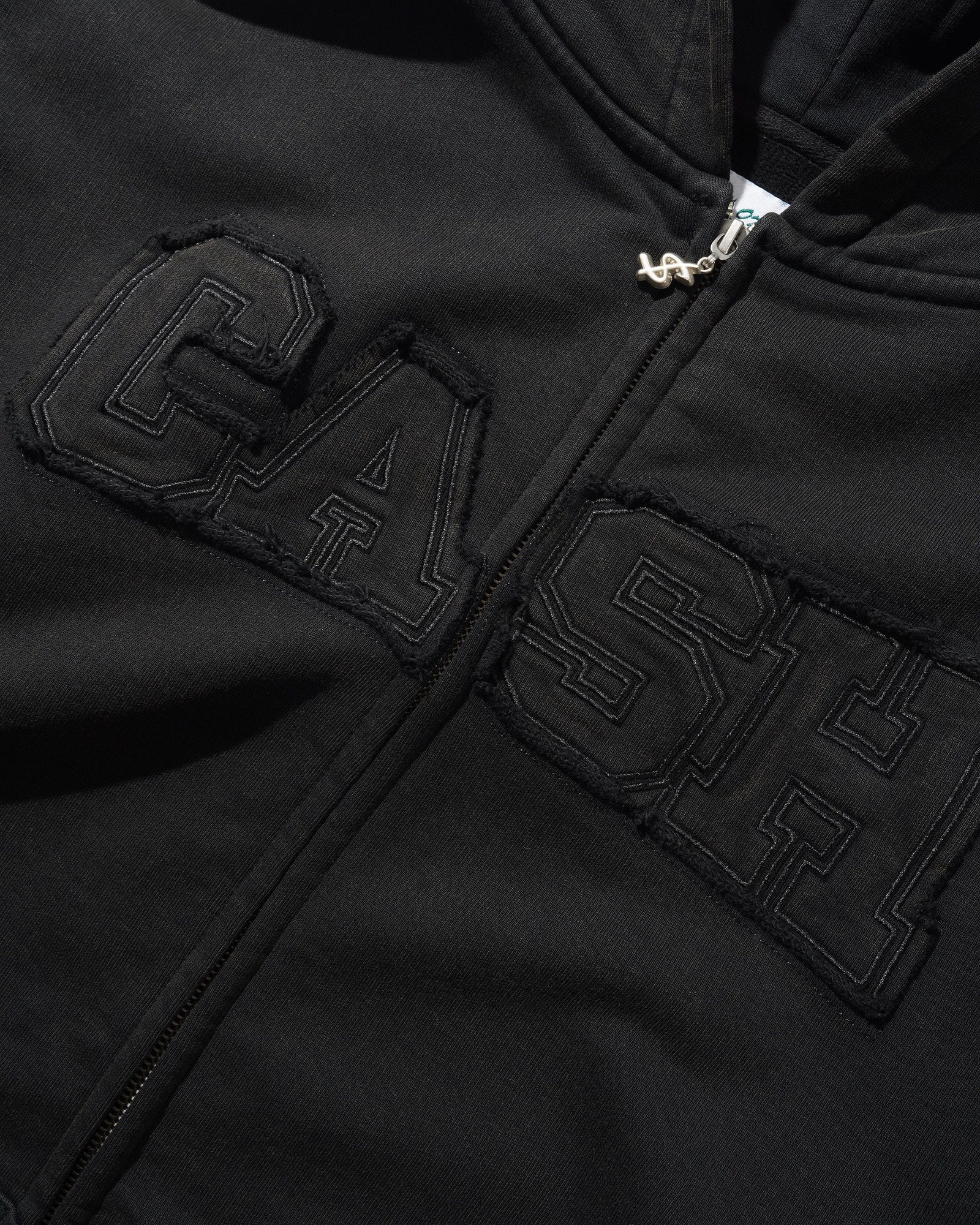 Campus Zip-Thru Hood, Washed Black
