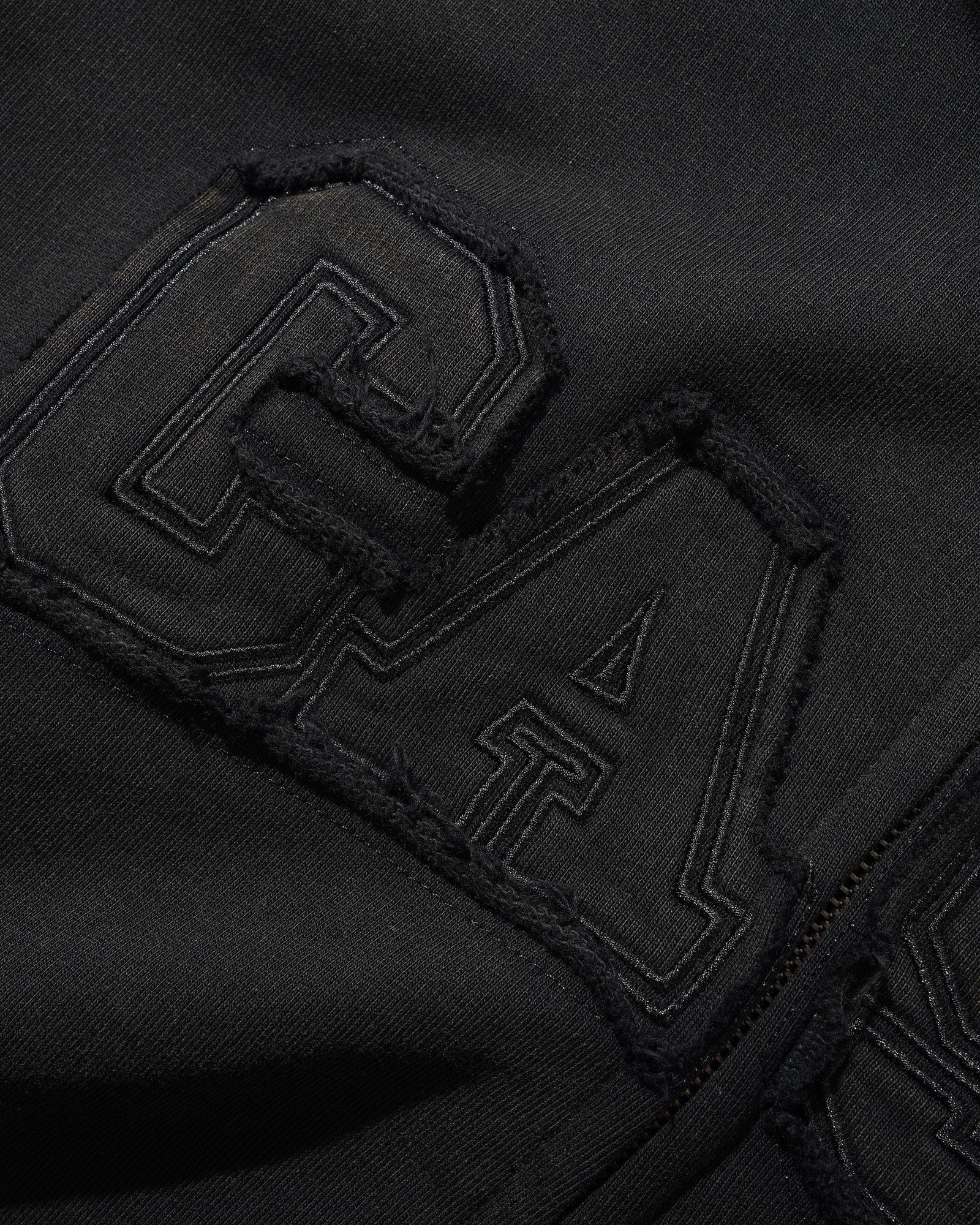 Campus Zip-Thru Hood, Washed Black