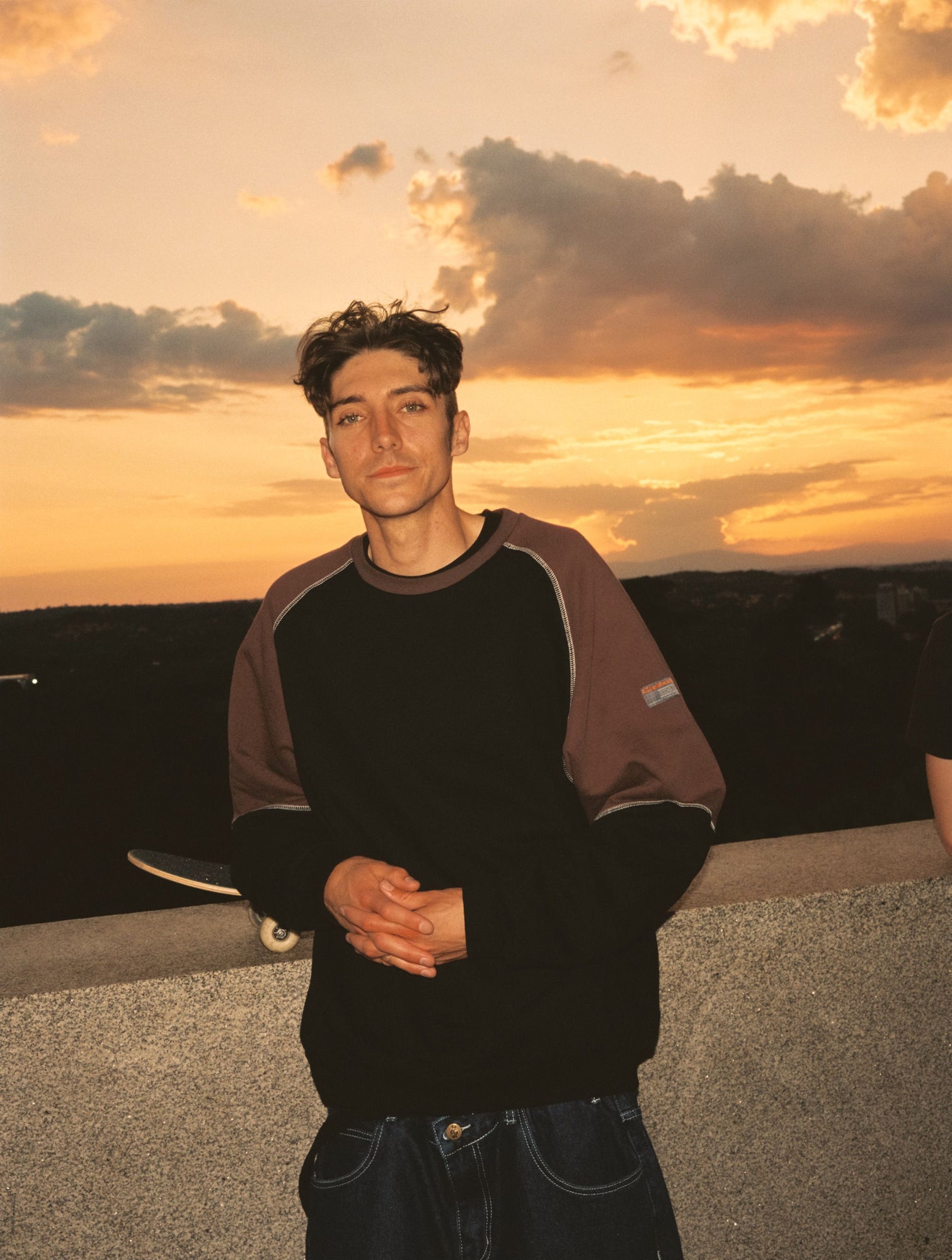 Motion Panel Crewneck, Black / Dark Brown