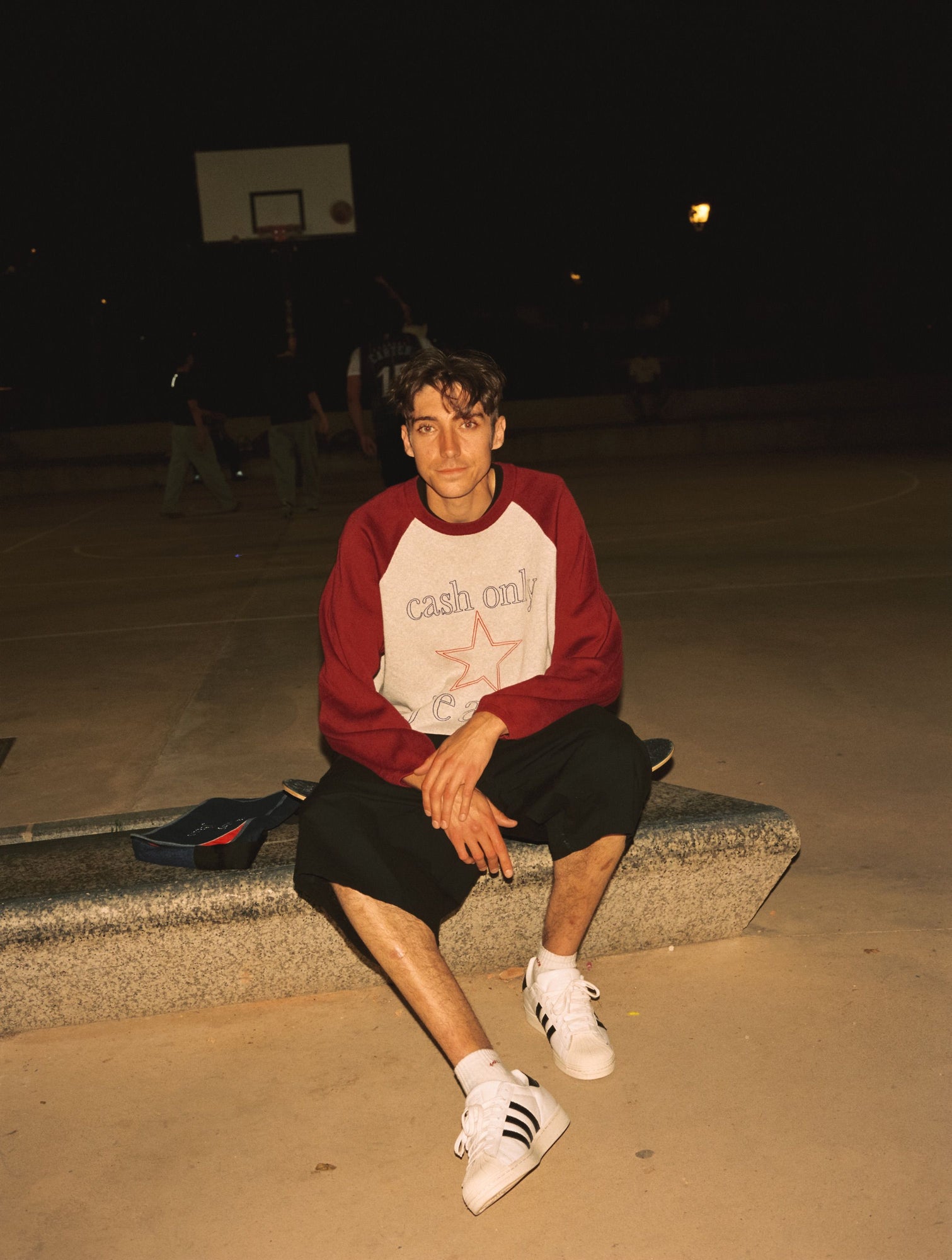 Star Knitted Sweater, Ash / Burgundy
