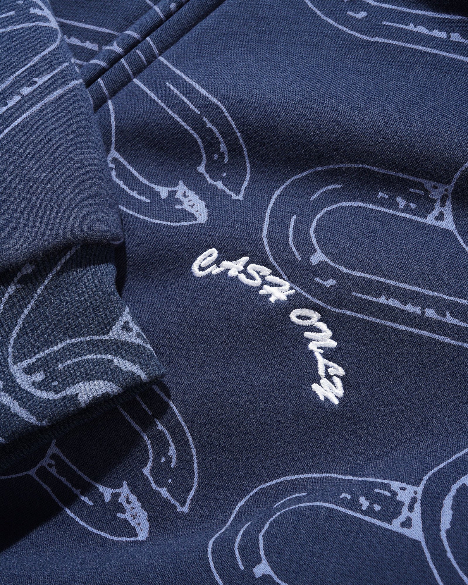 Chain Zip-Thru Hood, Navy