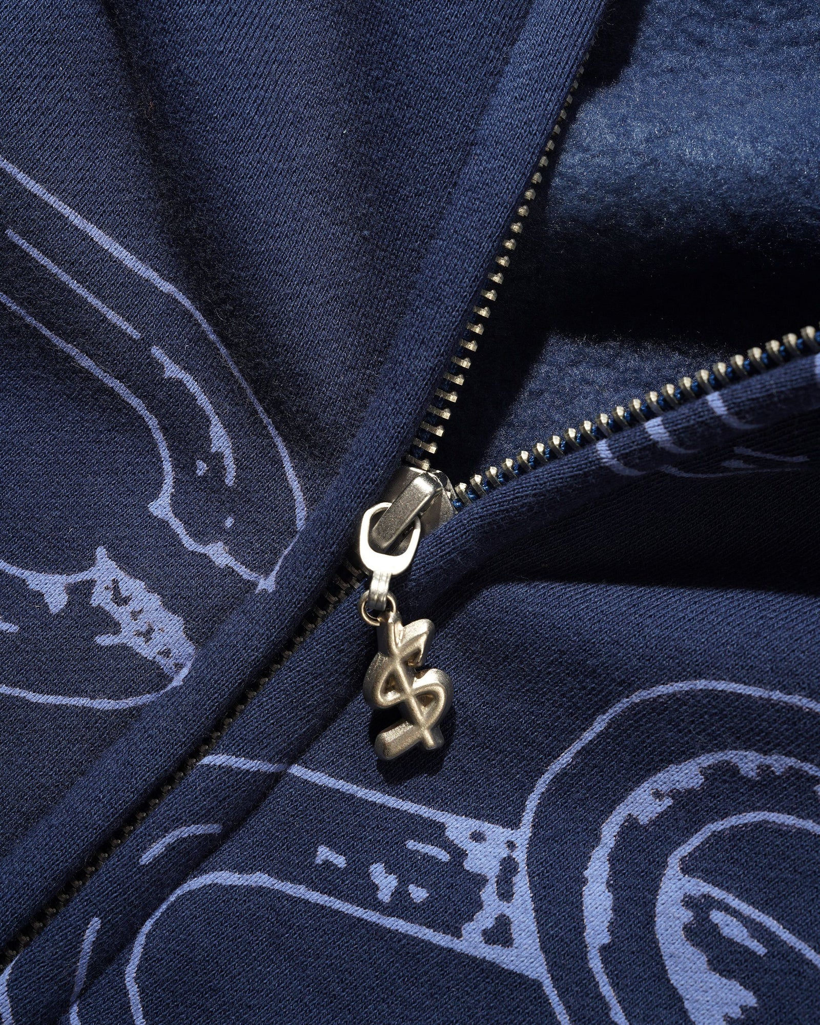 Chain Zip-Thru Hood, Navy