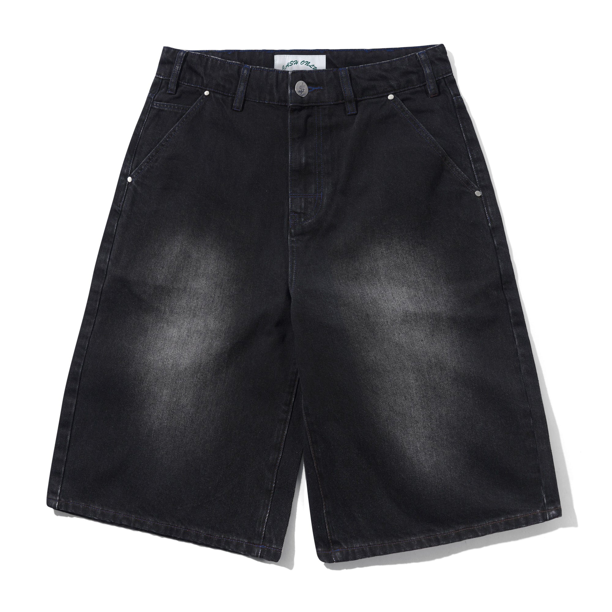 Club Denim Shorts, Washed Black