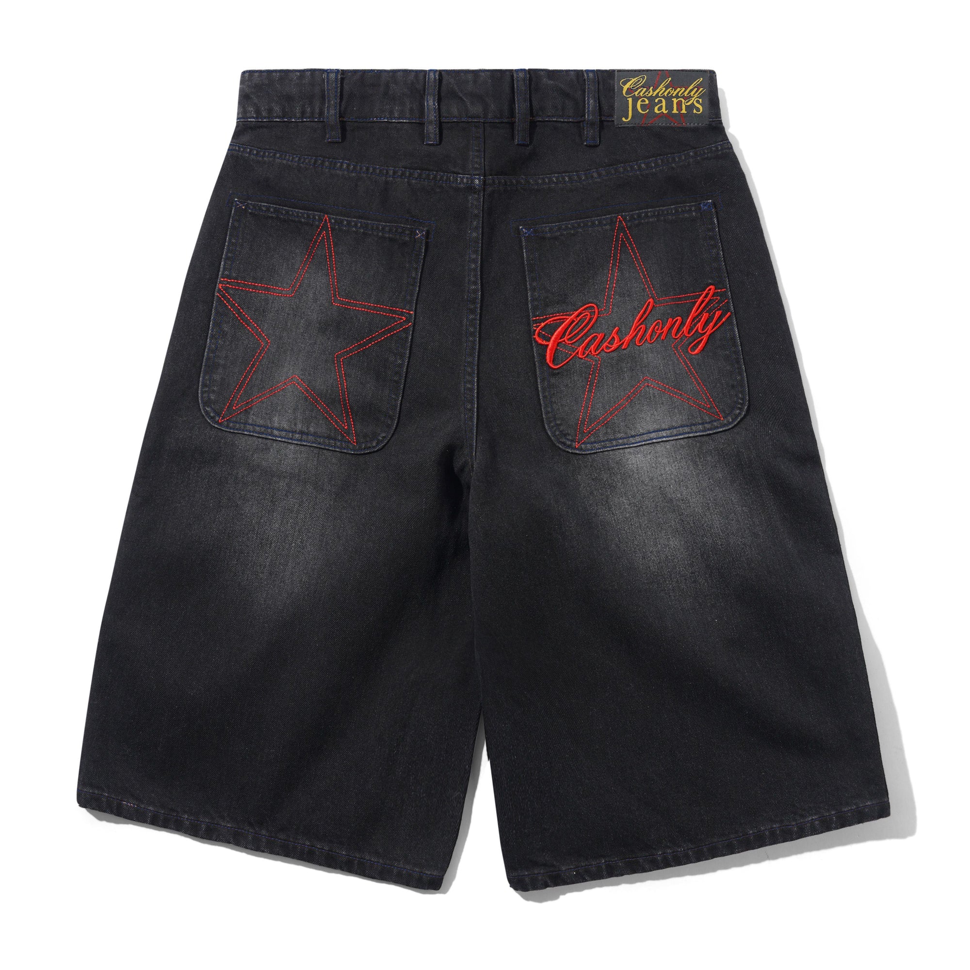 Club Denim Shorts, Washed Black