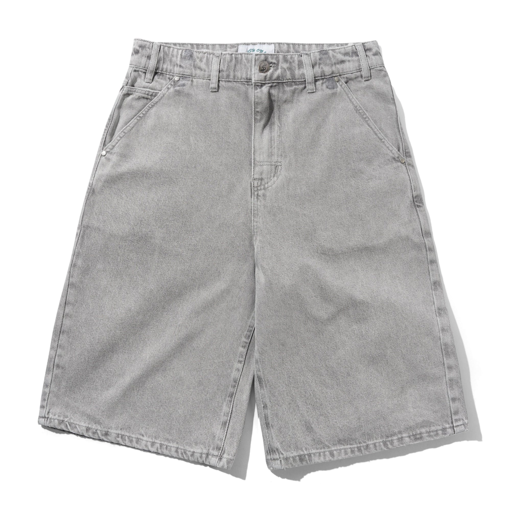 Club Denim Shorts, Washed Grey