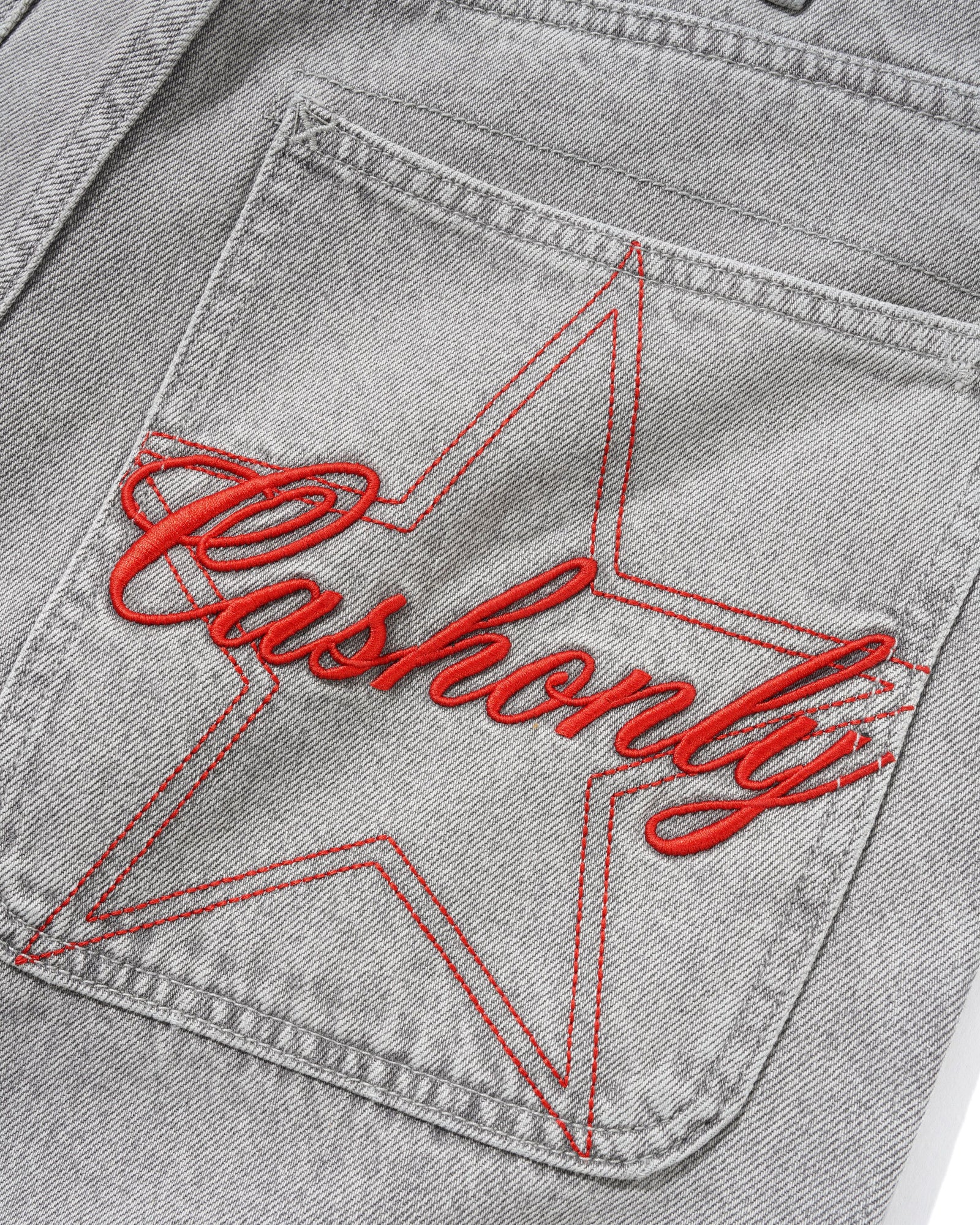Club Denim Shorts, Washed Grey