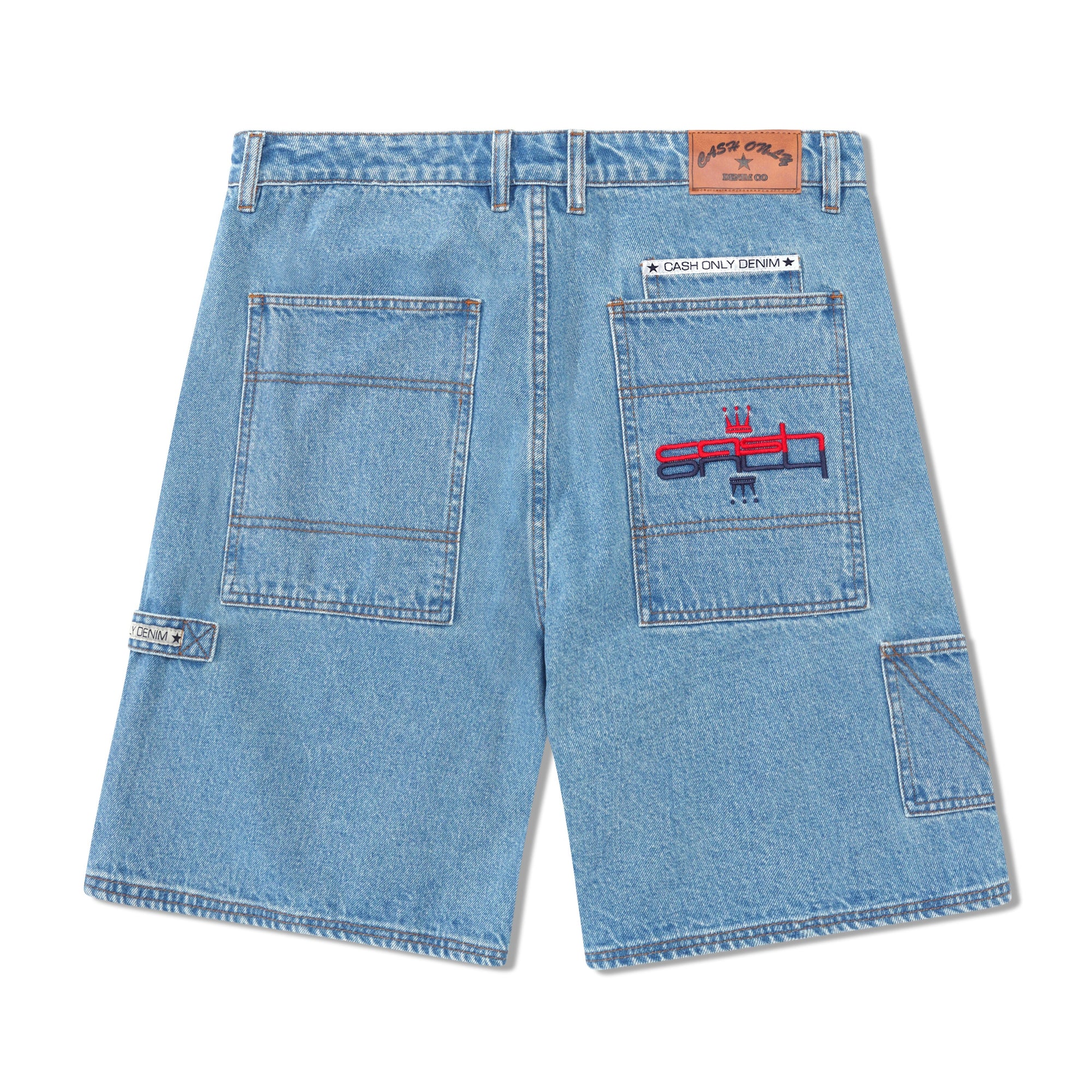 Crown Denim Shorts, Washed Indigo