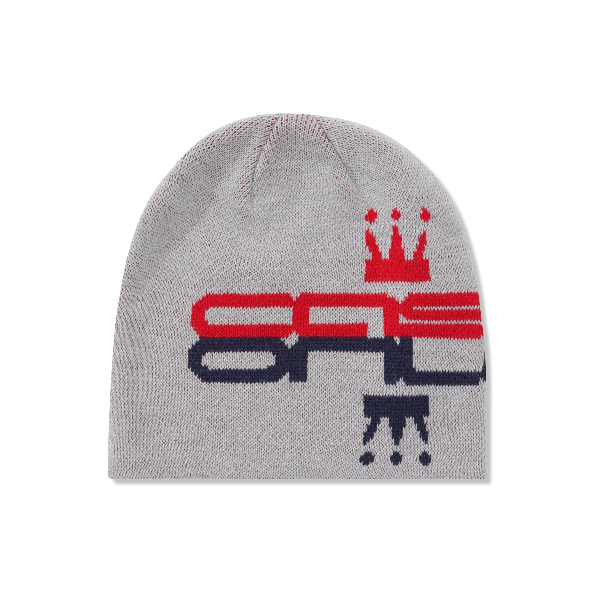 Crown Skully Beanie, Grey