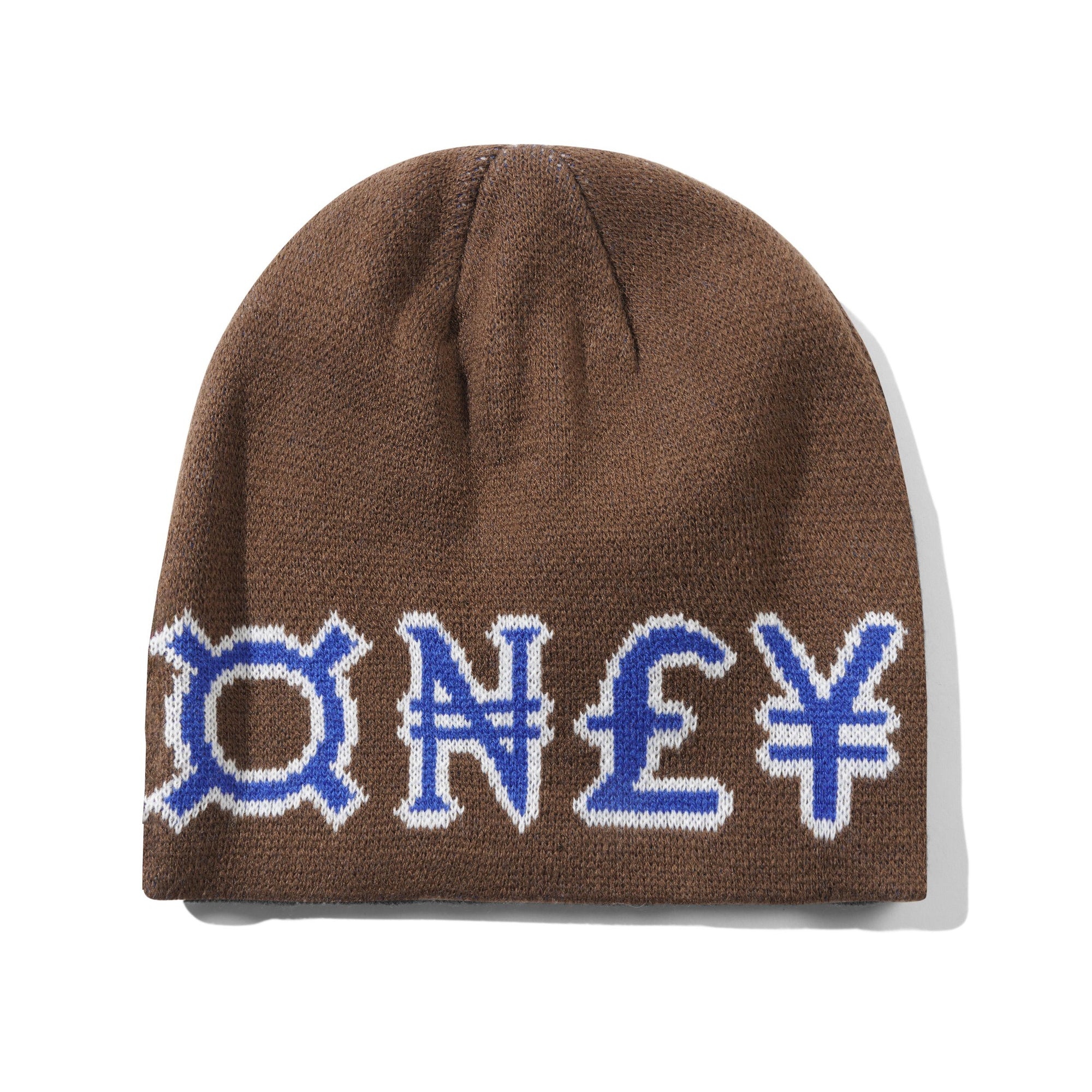 Currency Skully Beanie, Brown
