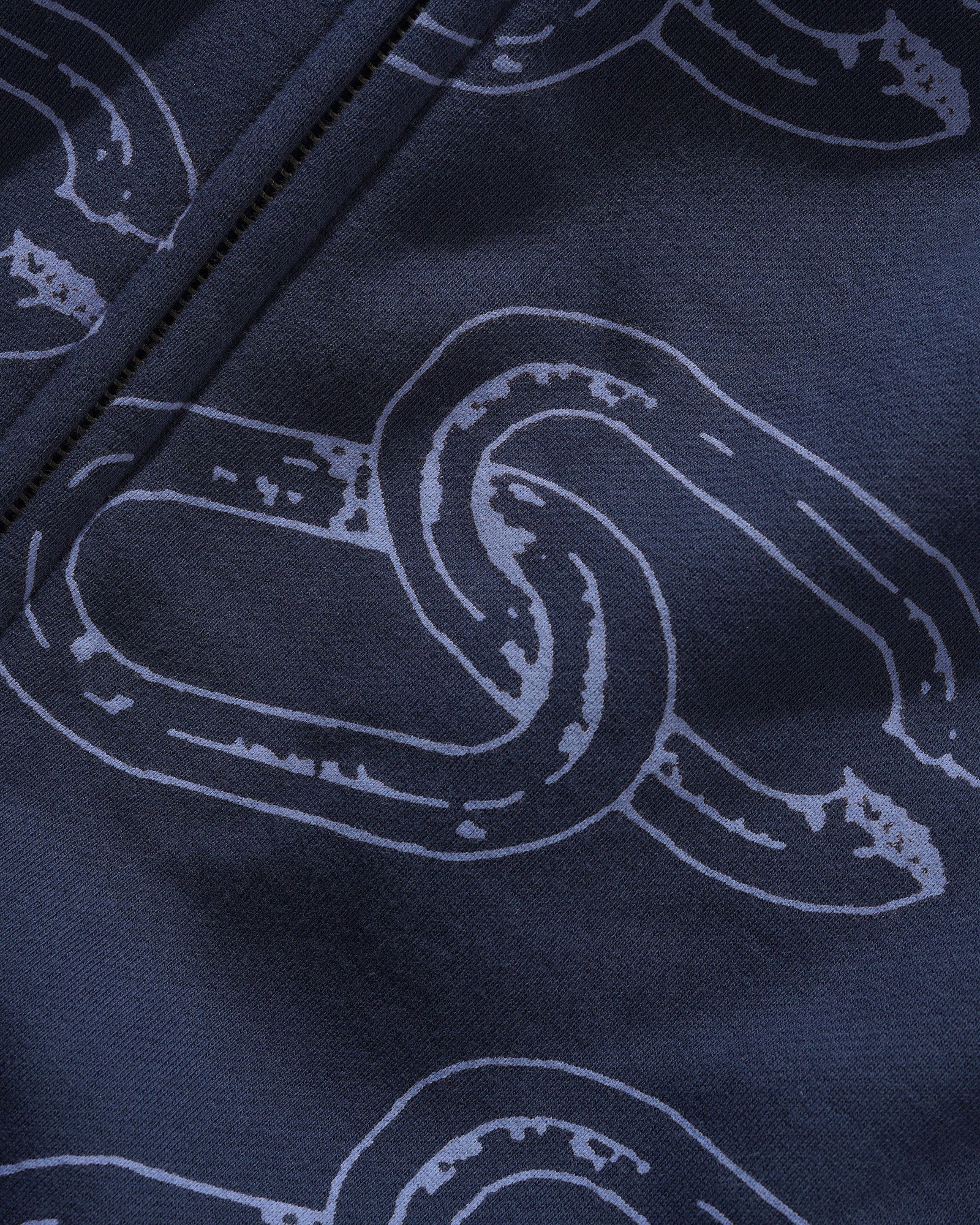 Chain Zip-Thru Hood, Navy