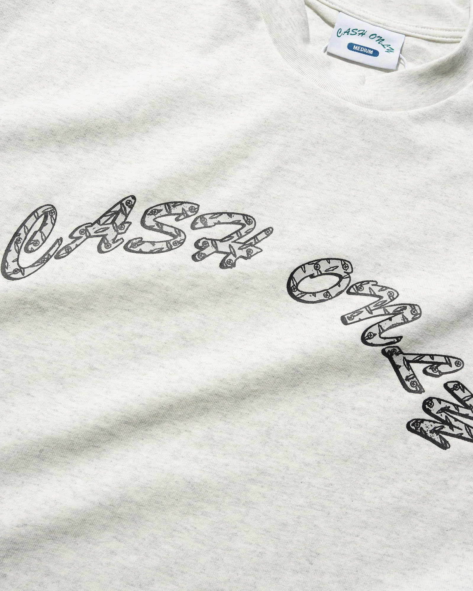 Diamond Plate Logo Tee, Ash