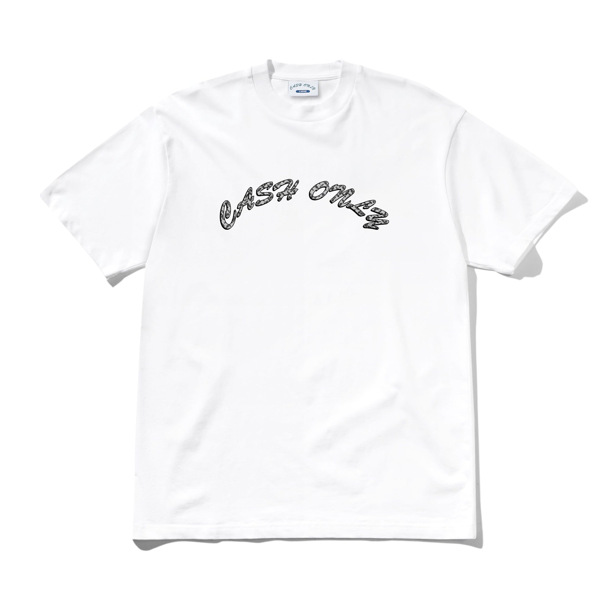 Diamond Plate Logo Tee, White