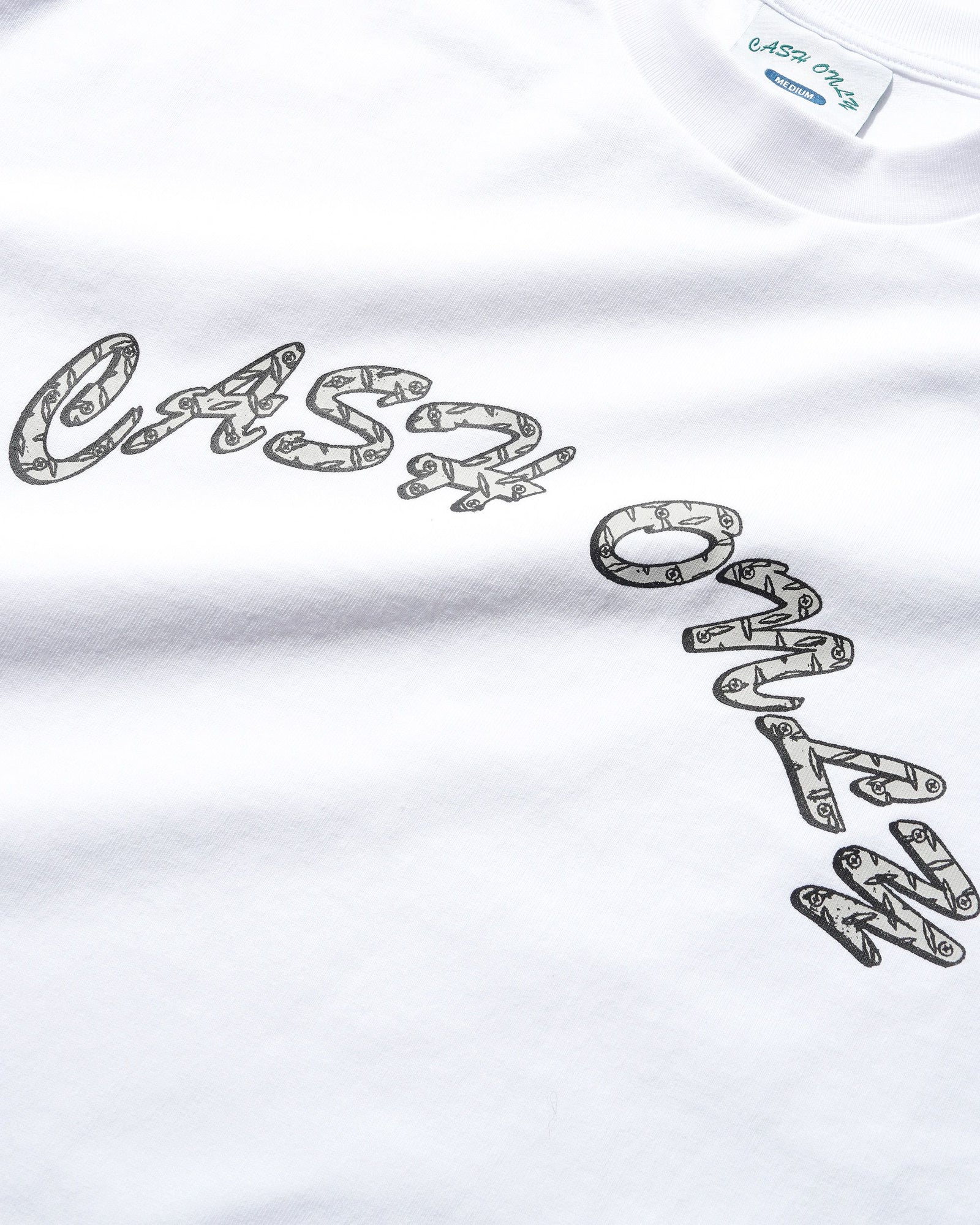 Diamond Plate Logo Tee, White