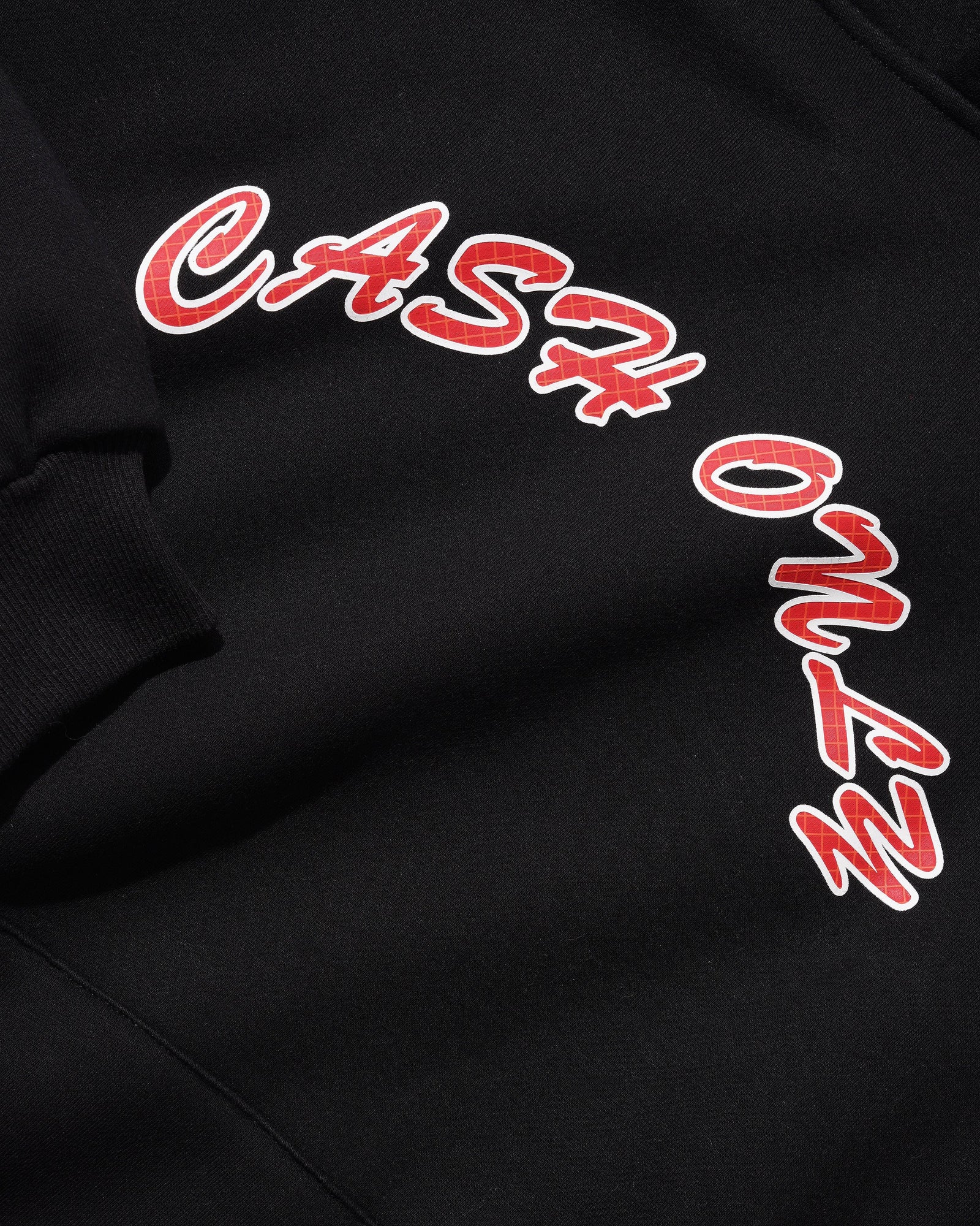 Grid Logo Pullover Hood, Black