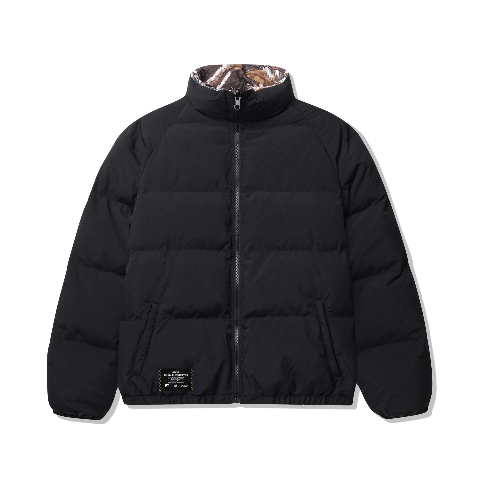 Grove Reversible Puffer Jacket, Black / Camo