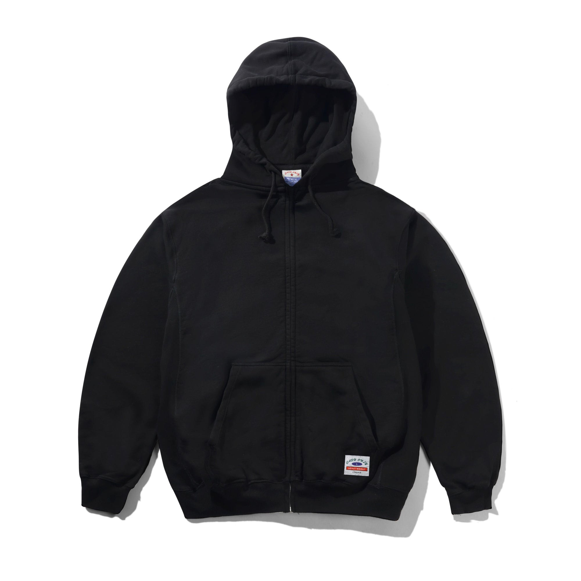 Heavy-Weight Zip-Thru Hood, Black