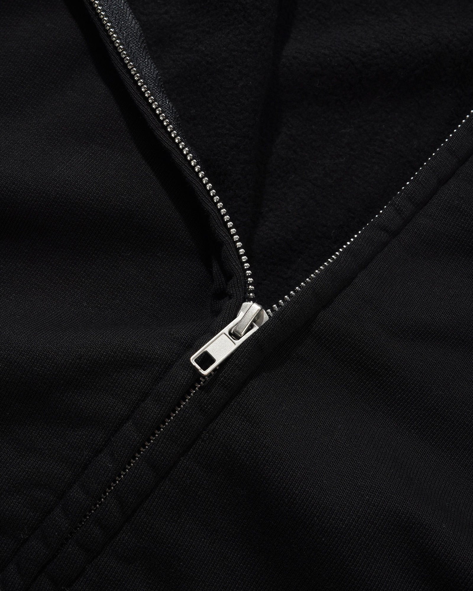 Heavy-Weight Zip-Thru Hood, Black