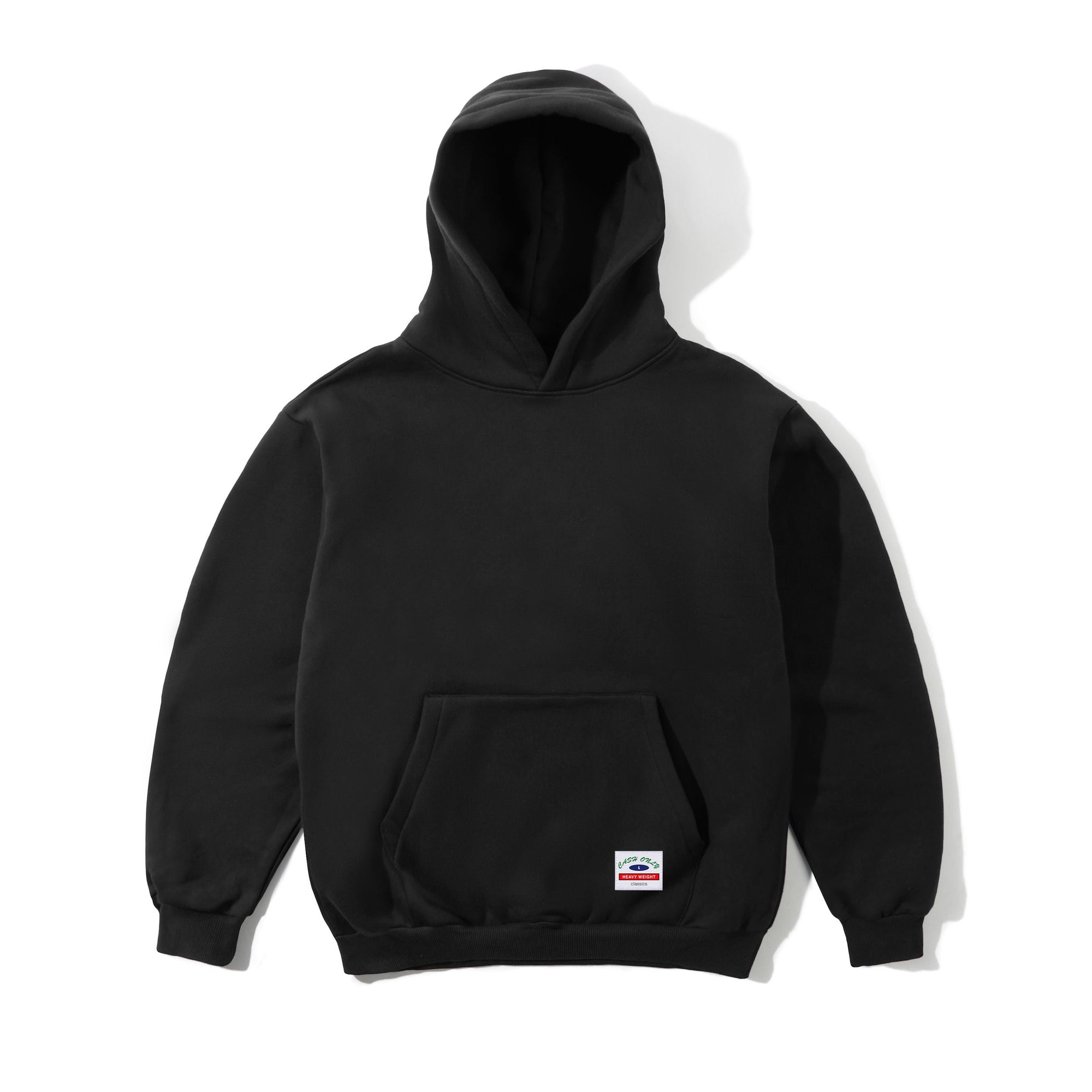 Heavy-Weight Basic Pullover Hood, Black