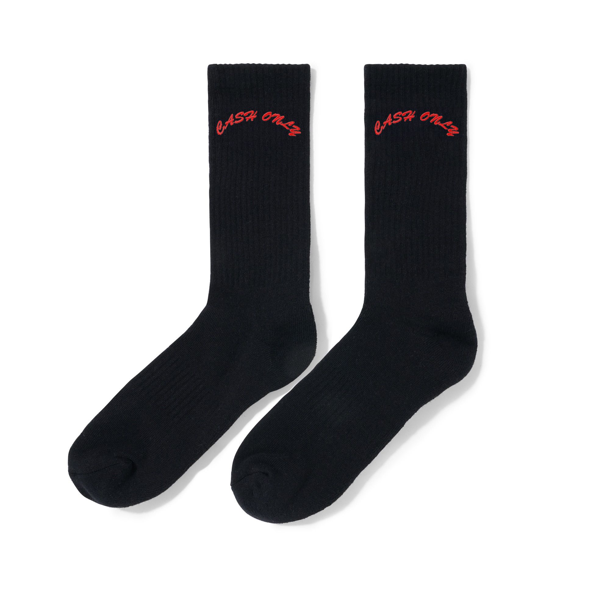 Logo Crew Socks, Black