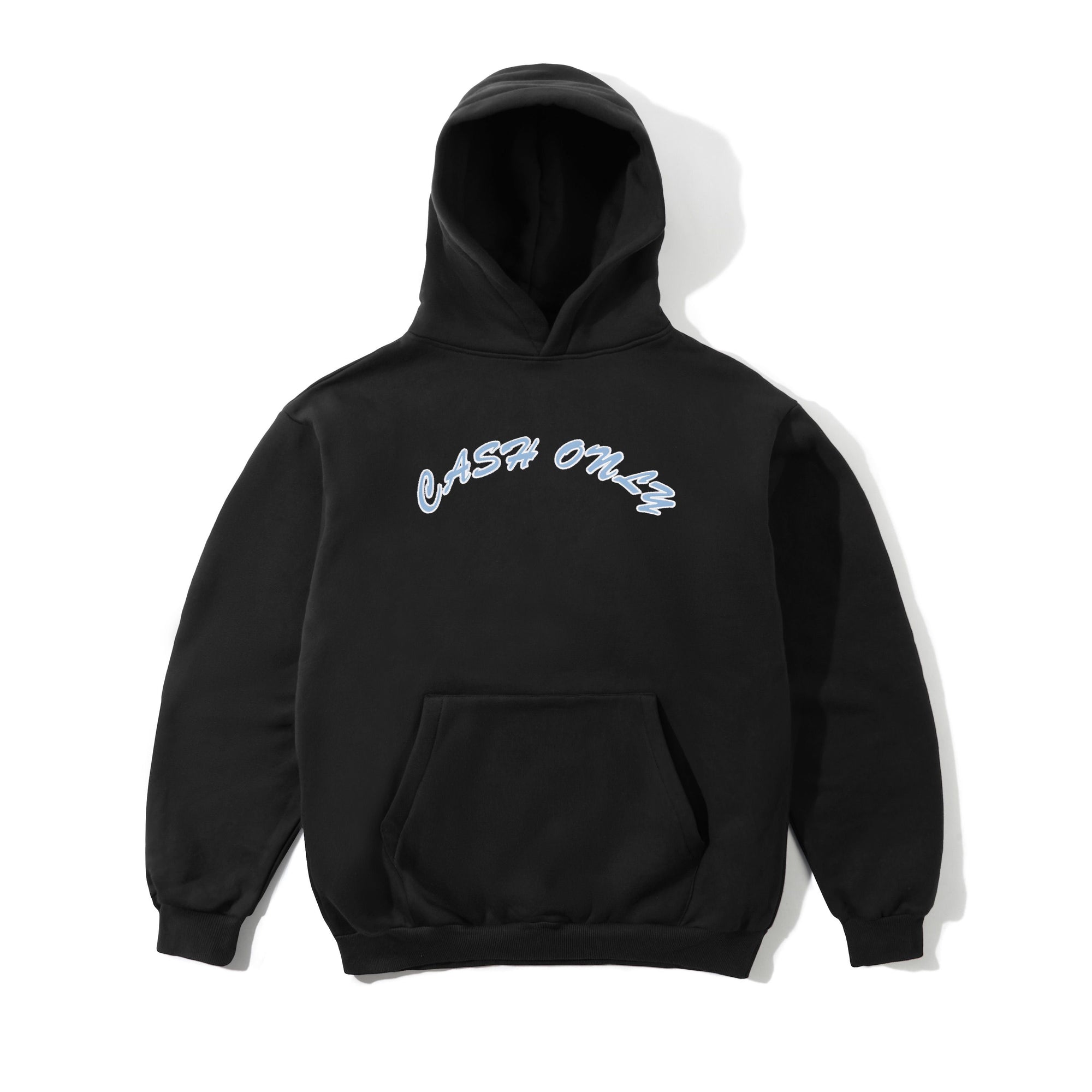 Ripstop Logo Applique Pullover Hood, Black