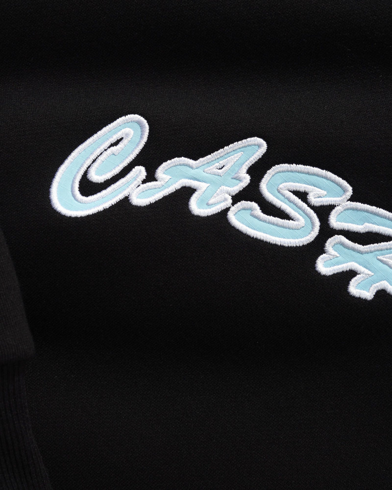 Ripstop Logo Applique Pullover Hood, Black