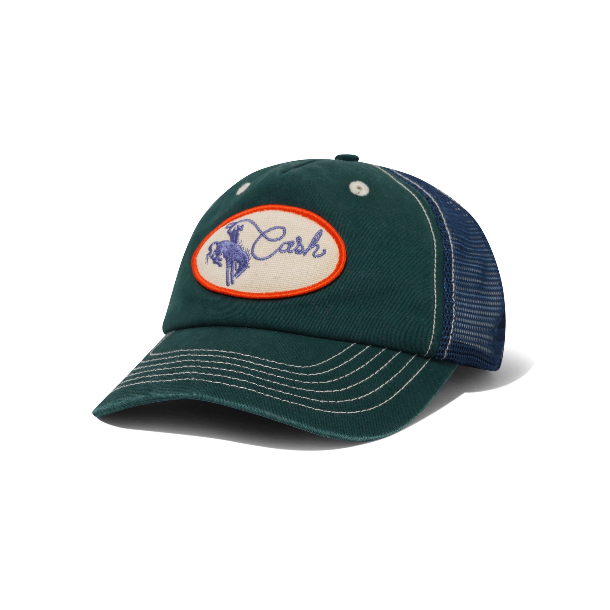 Rodeo Trucker Cap, Green / Navy
