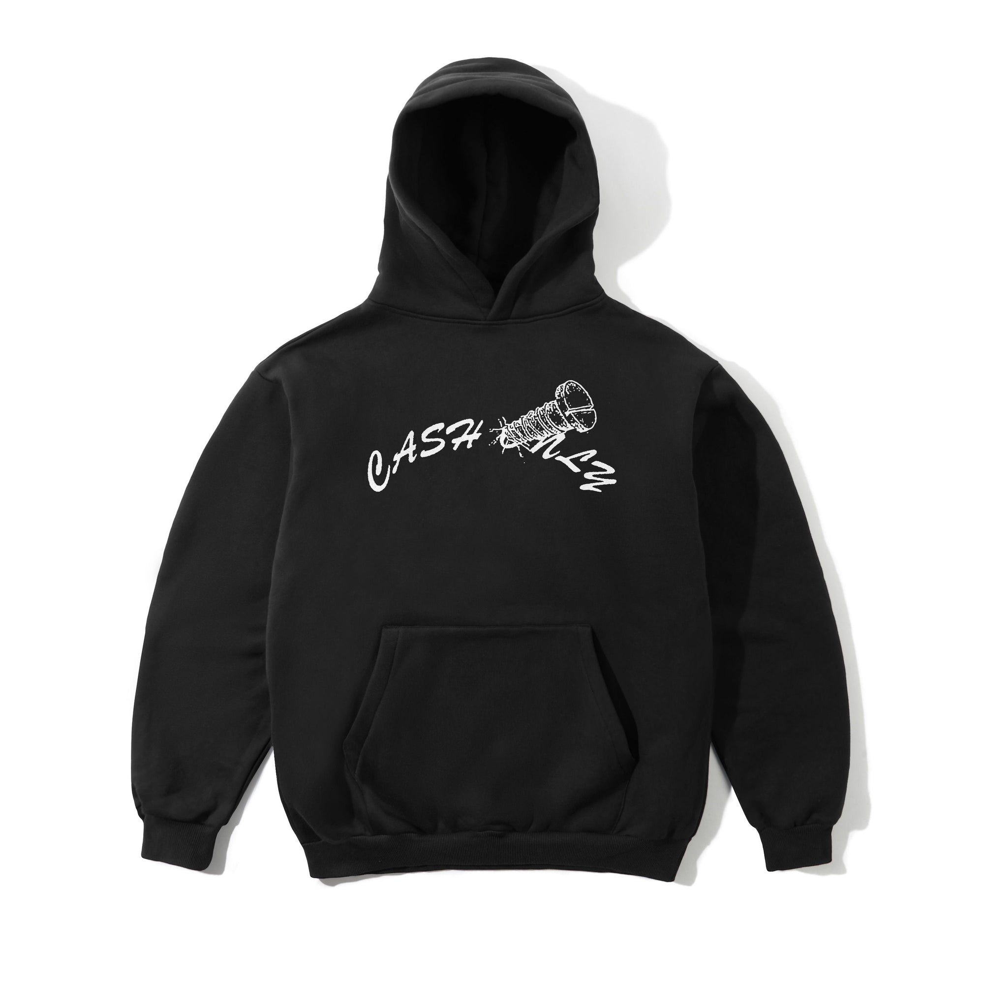 Screw Logo Pullover Hood, Black