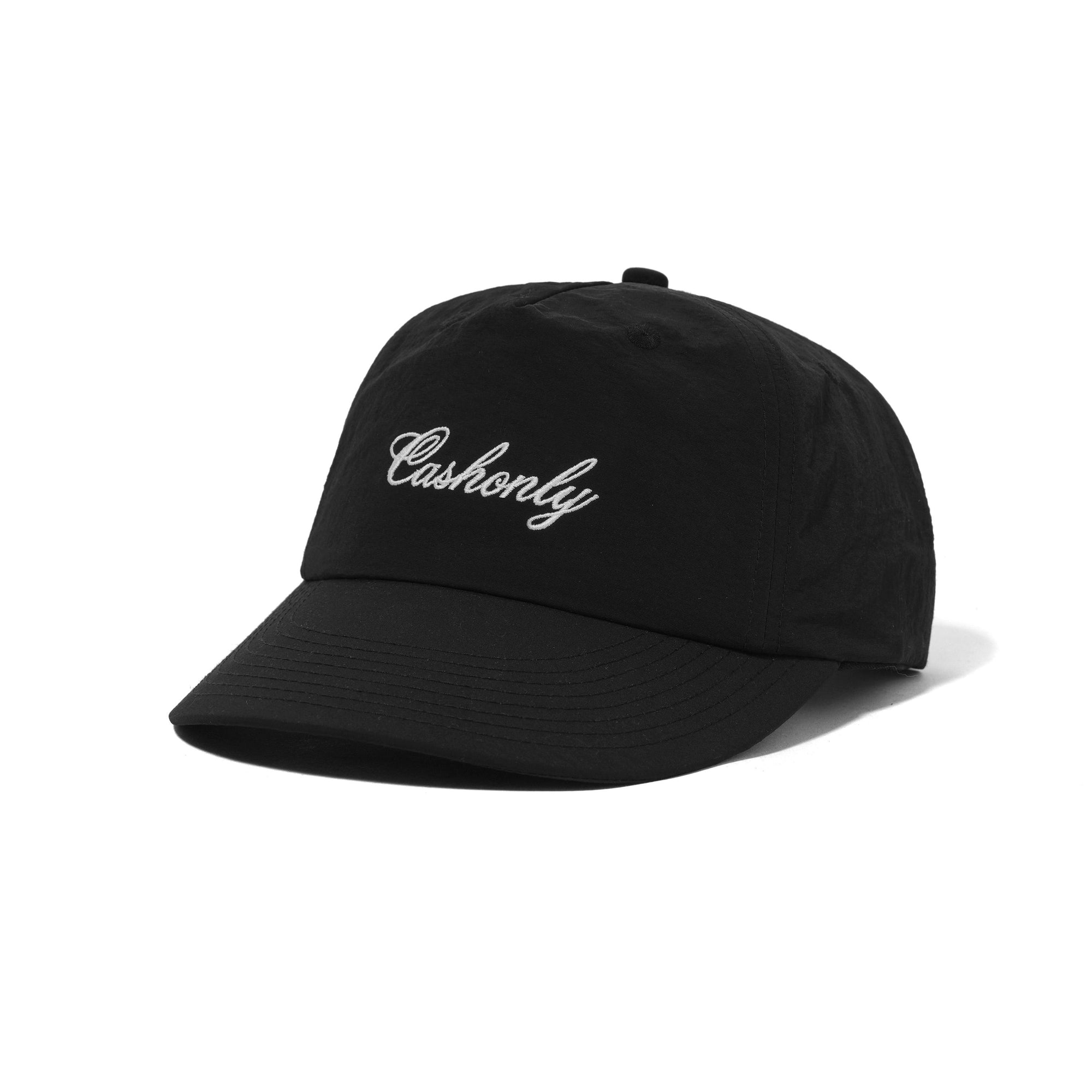 Script 5 Panel Cap, Black