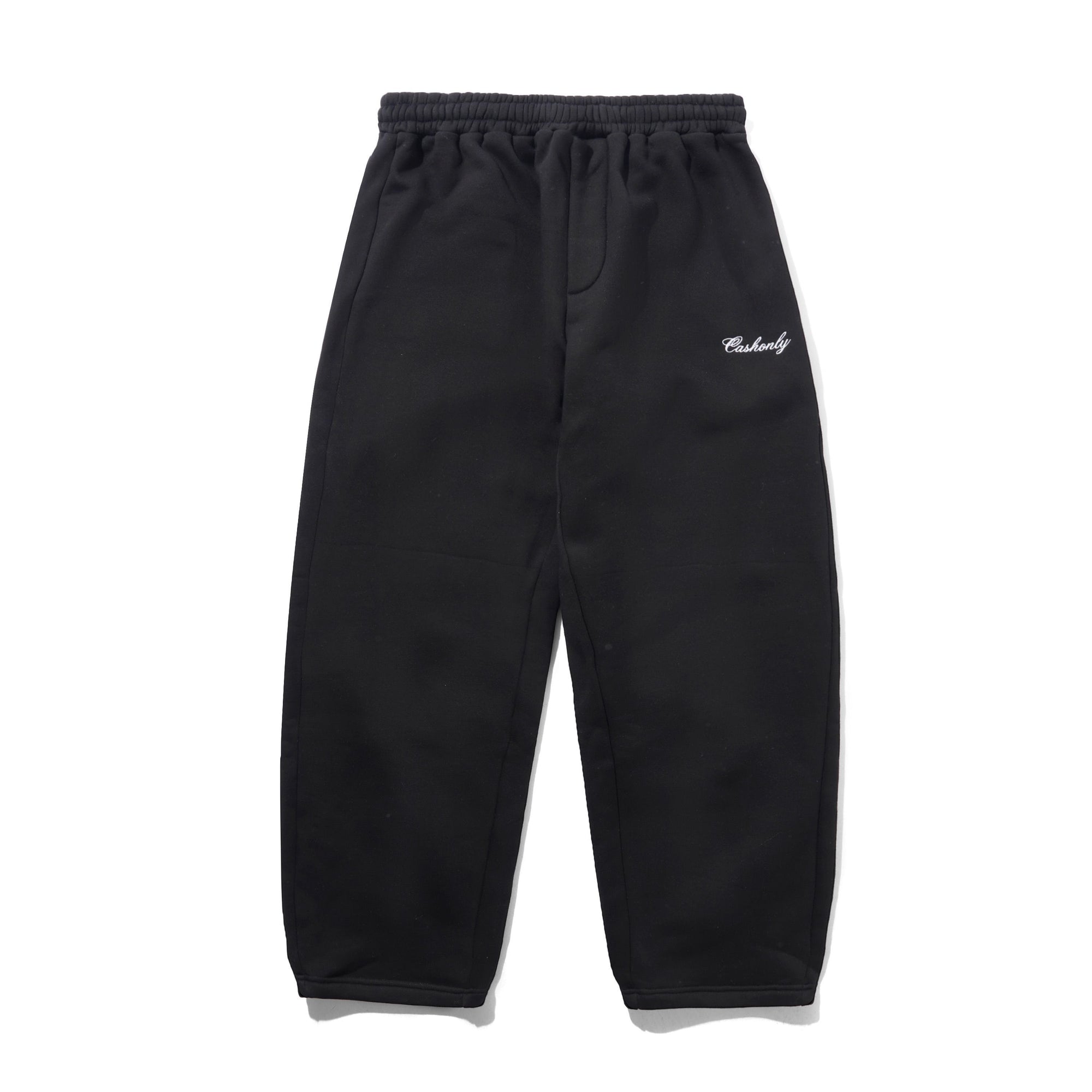 Script Fleece Sweatpants, Black