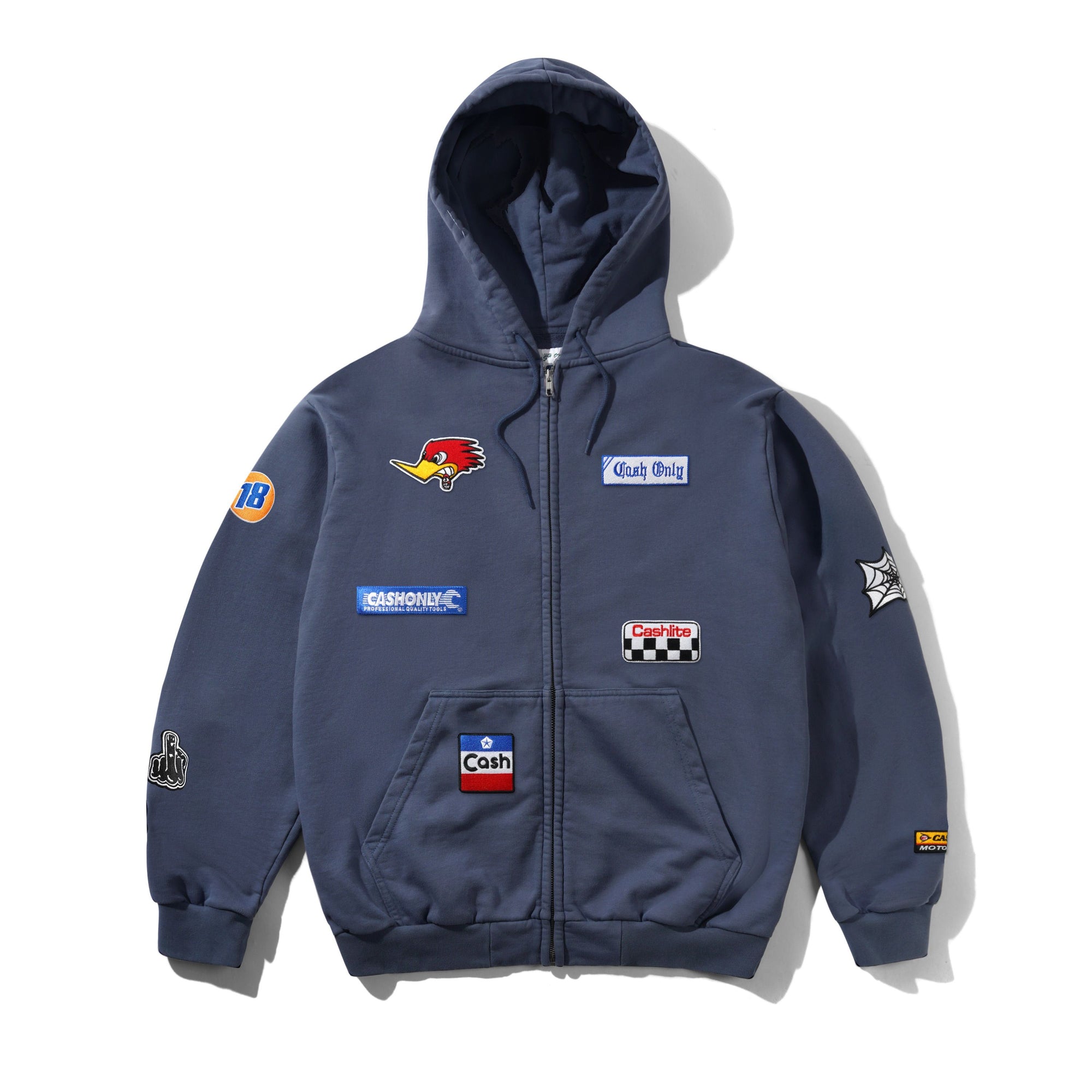 Service Zip-Thru Hood, Washed Stone Navy