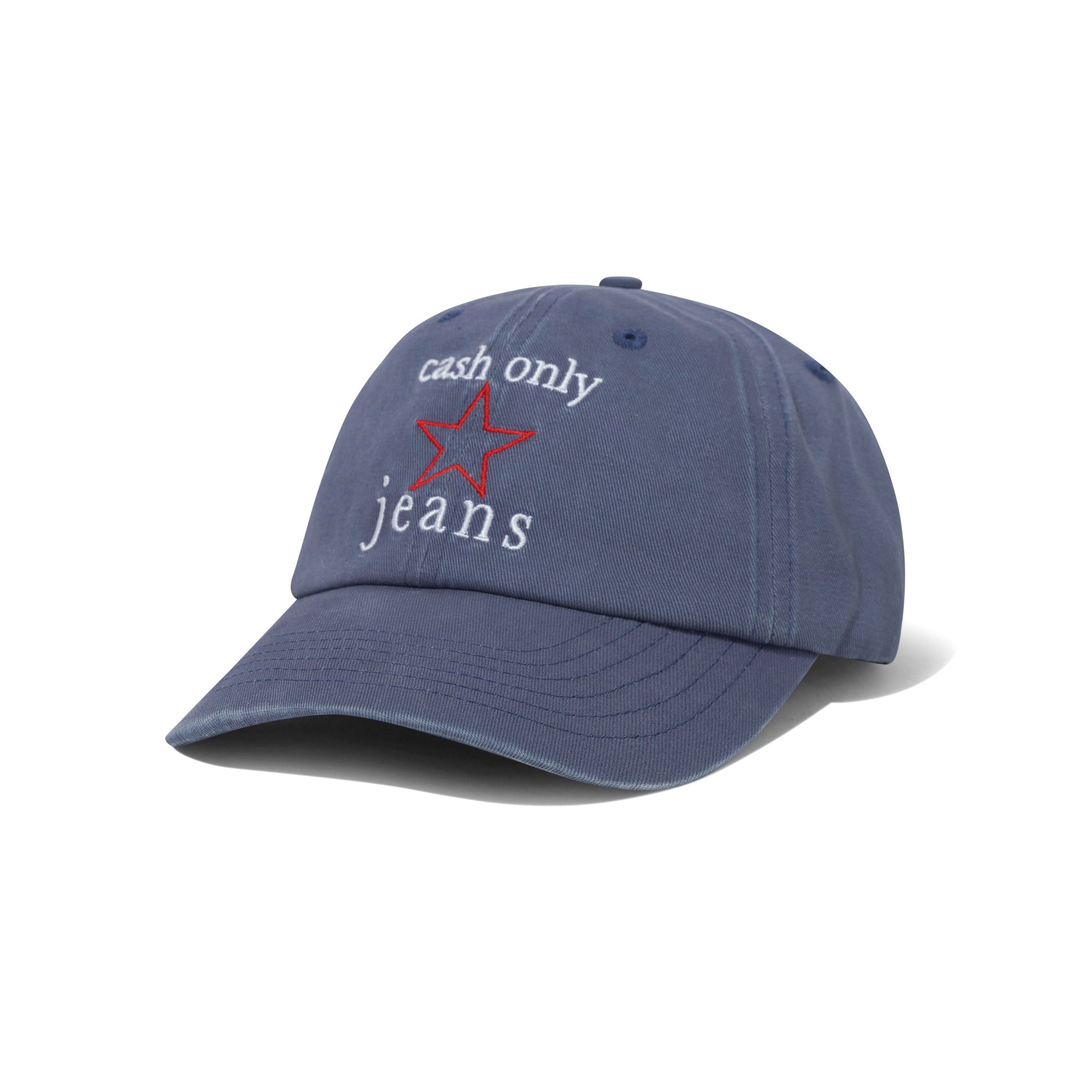 Star 6 Panel Cap, Washed Blue