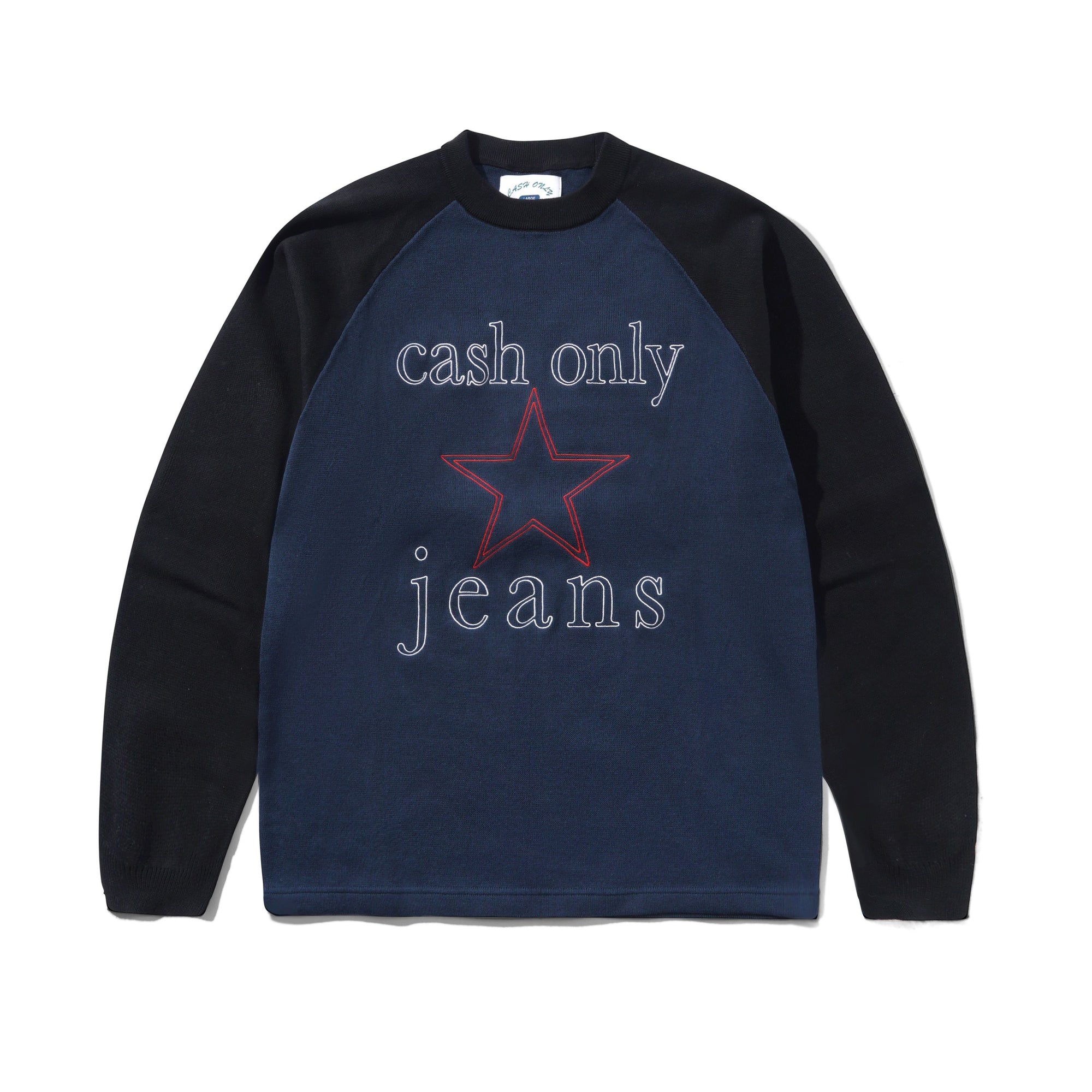 Star Knitted Sweater, Navy / Black