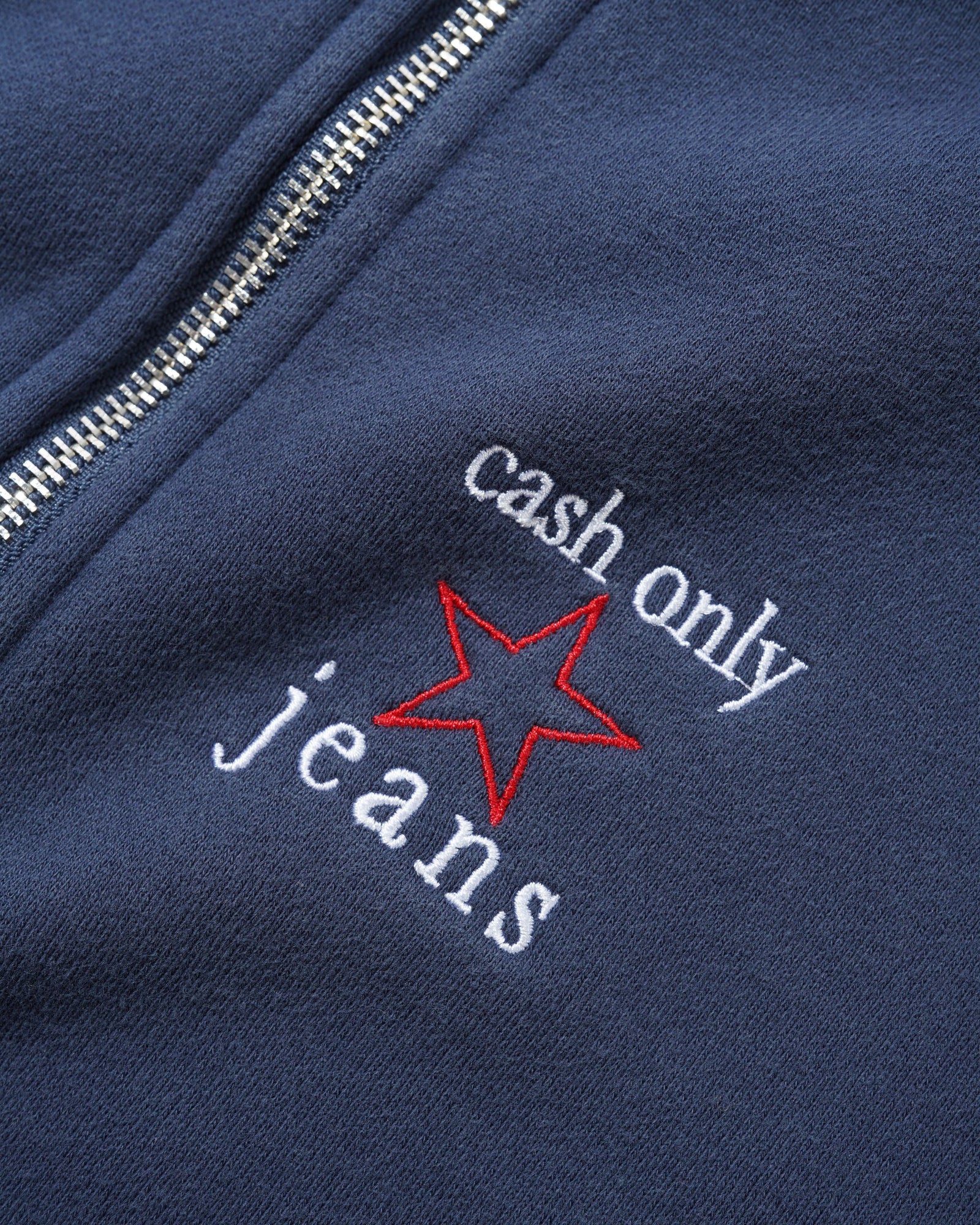 Star Quarter Zip, Washed Navy