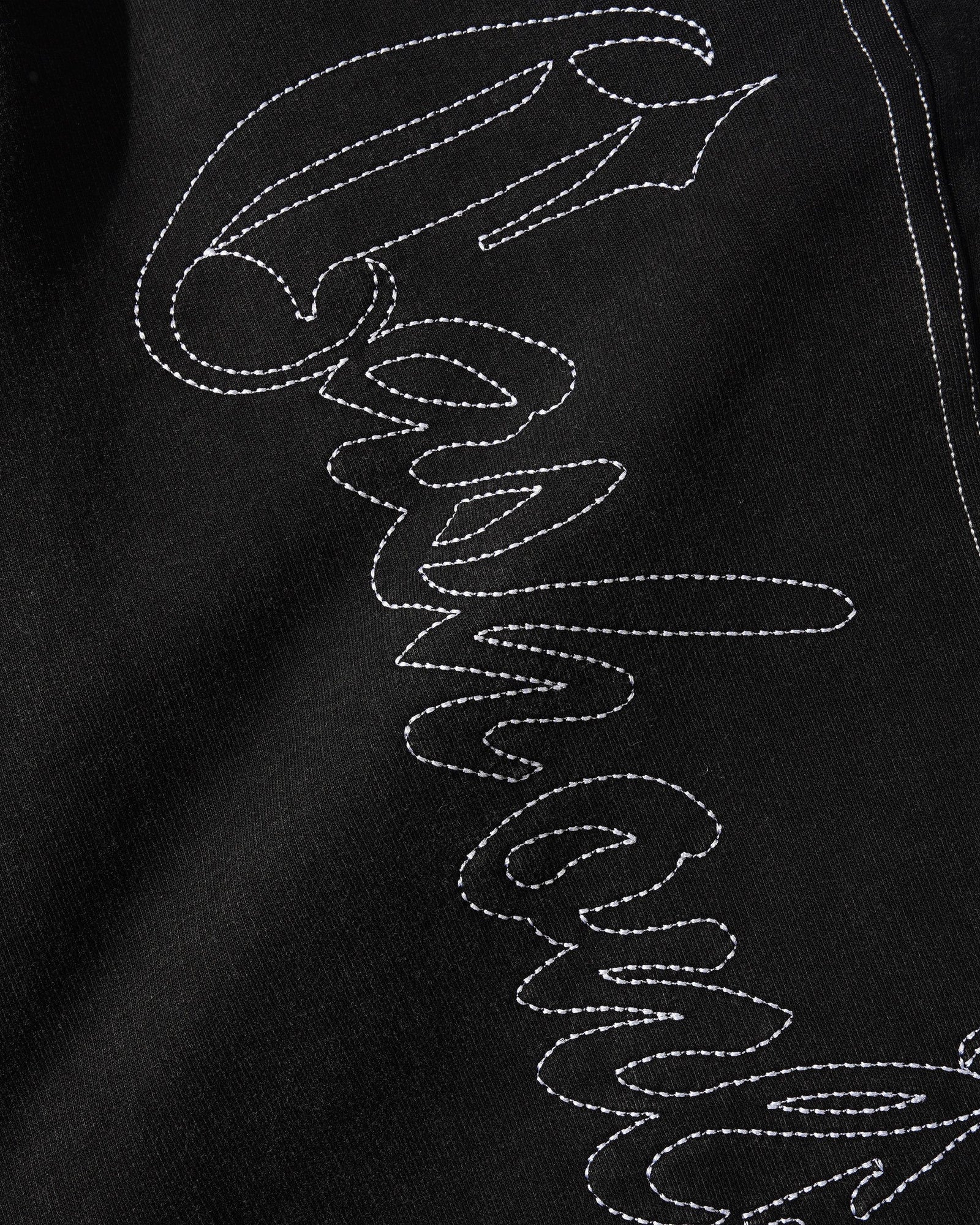 Strip Fleece Sweatpants, Washed Black