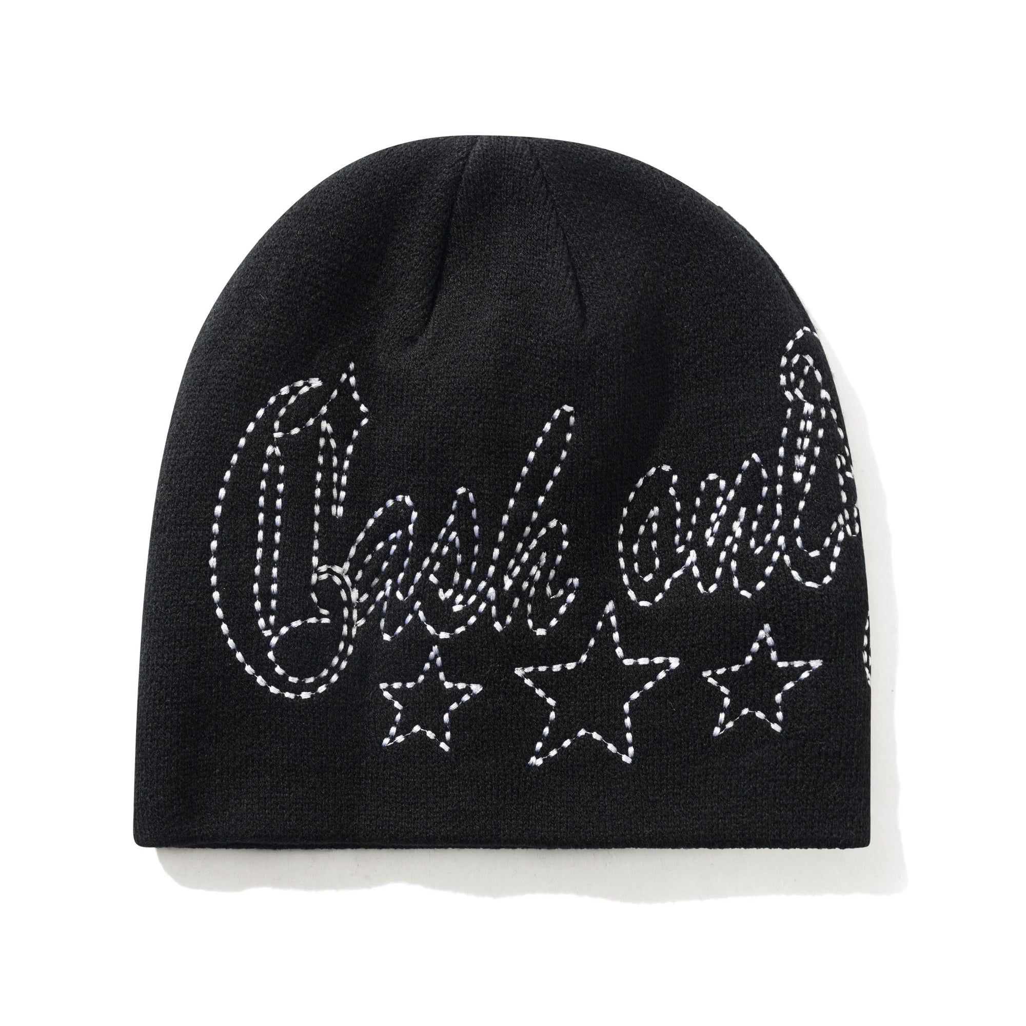 Strip Skully Beanie, Black