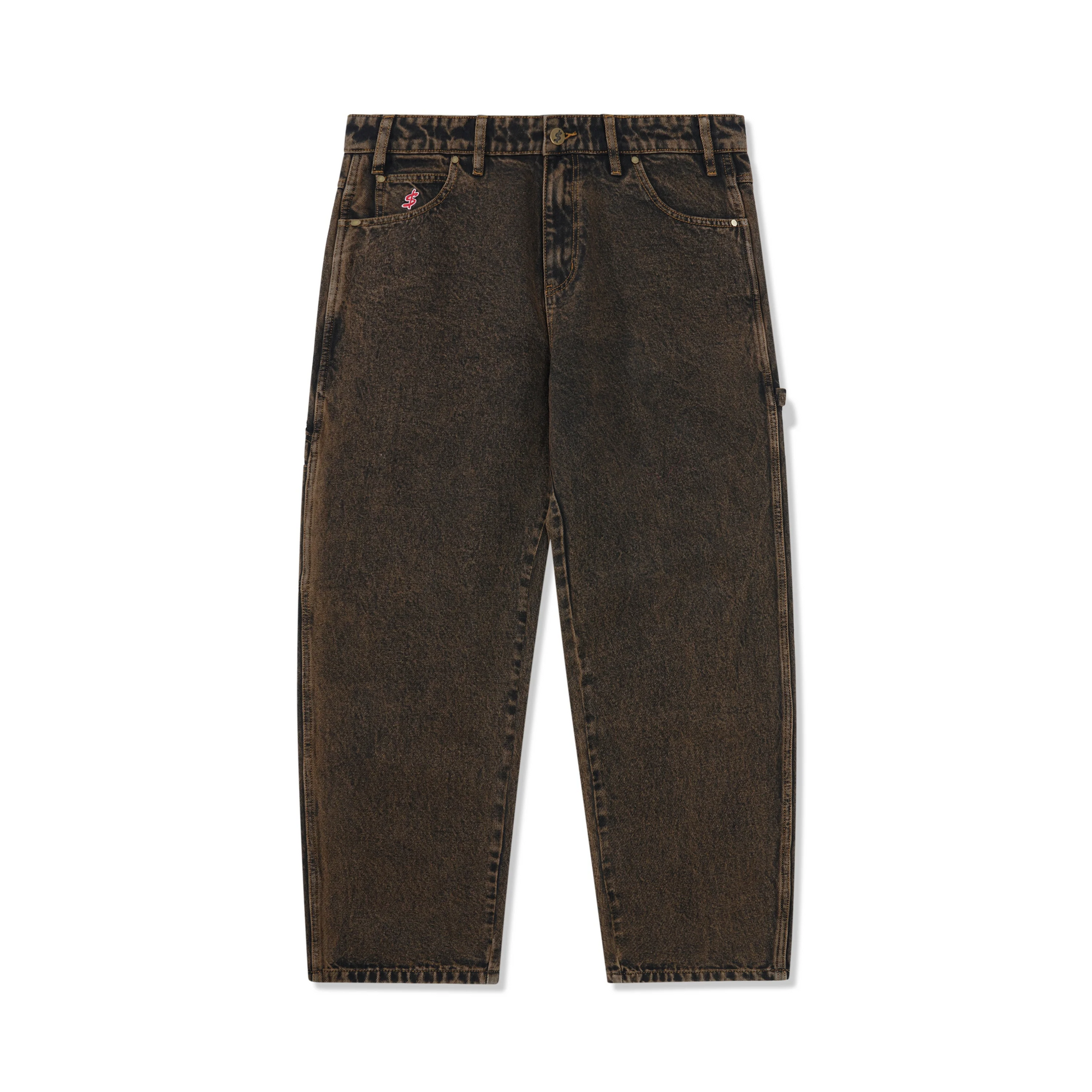 Blockout Denim Jeans, Acid Brown Wash