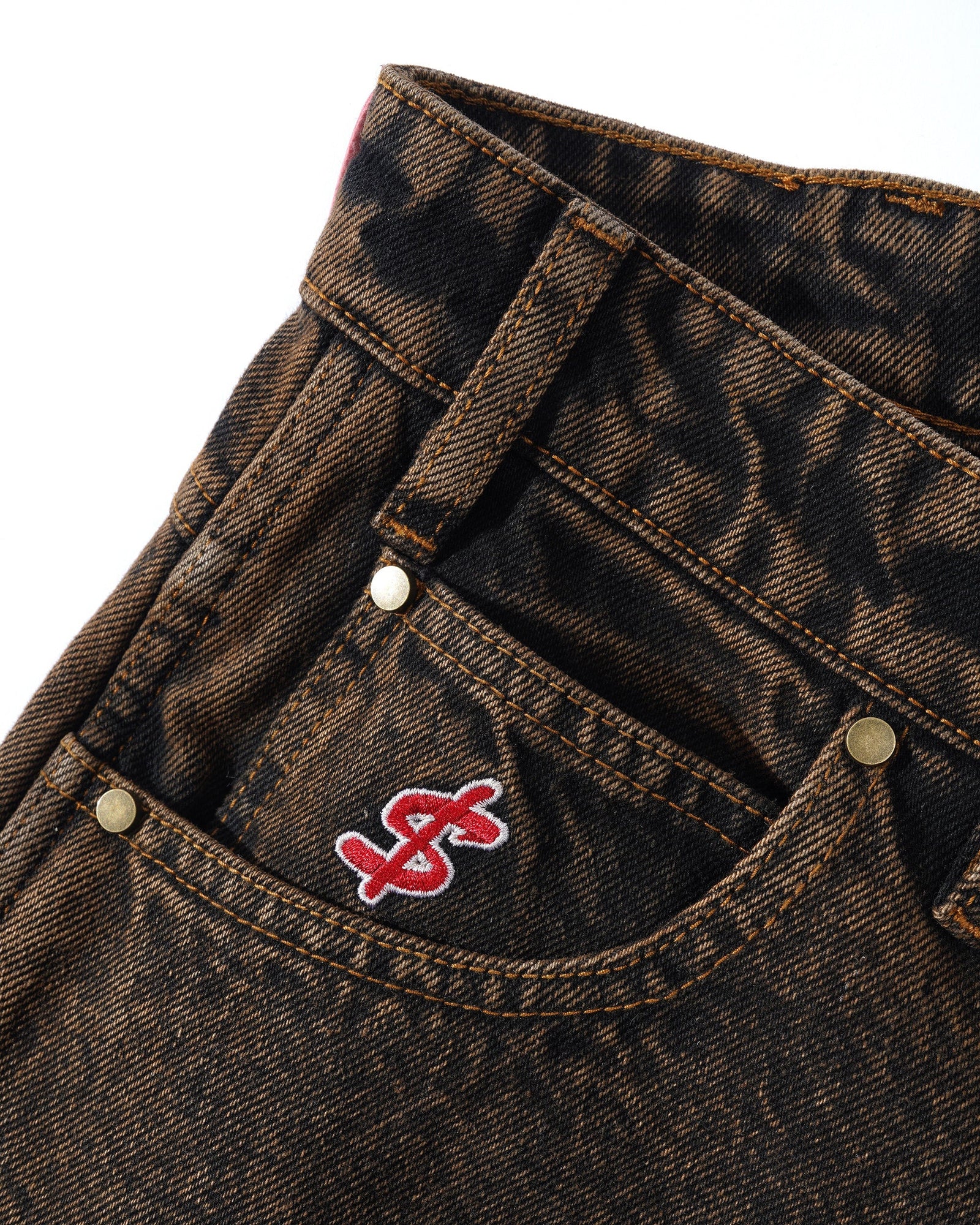 Blockout Denim Jeans, Acid Brown Wash