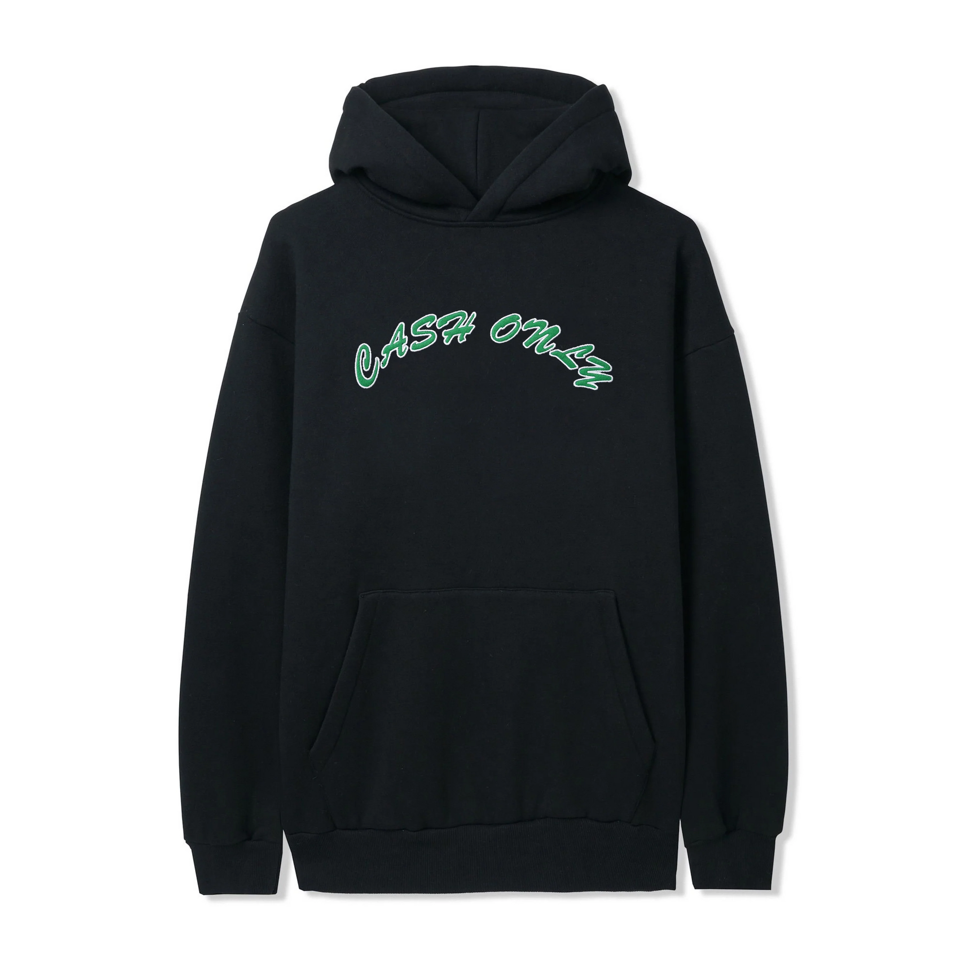 Felt Applique Logo Pullover Hood, Black  