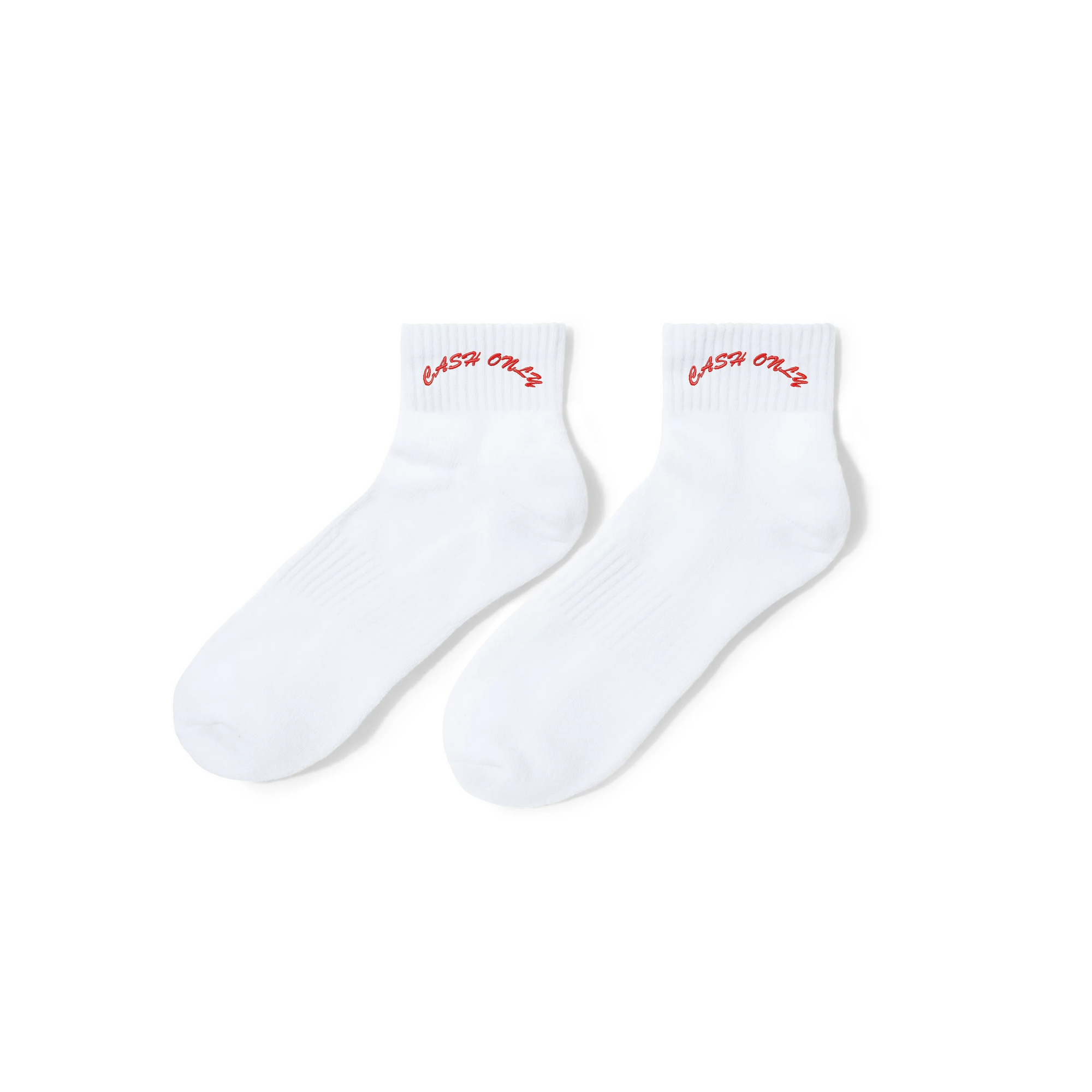 Logo Ankle Socks, White  