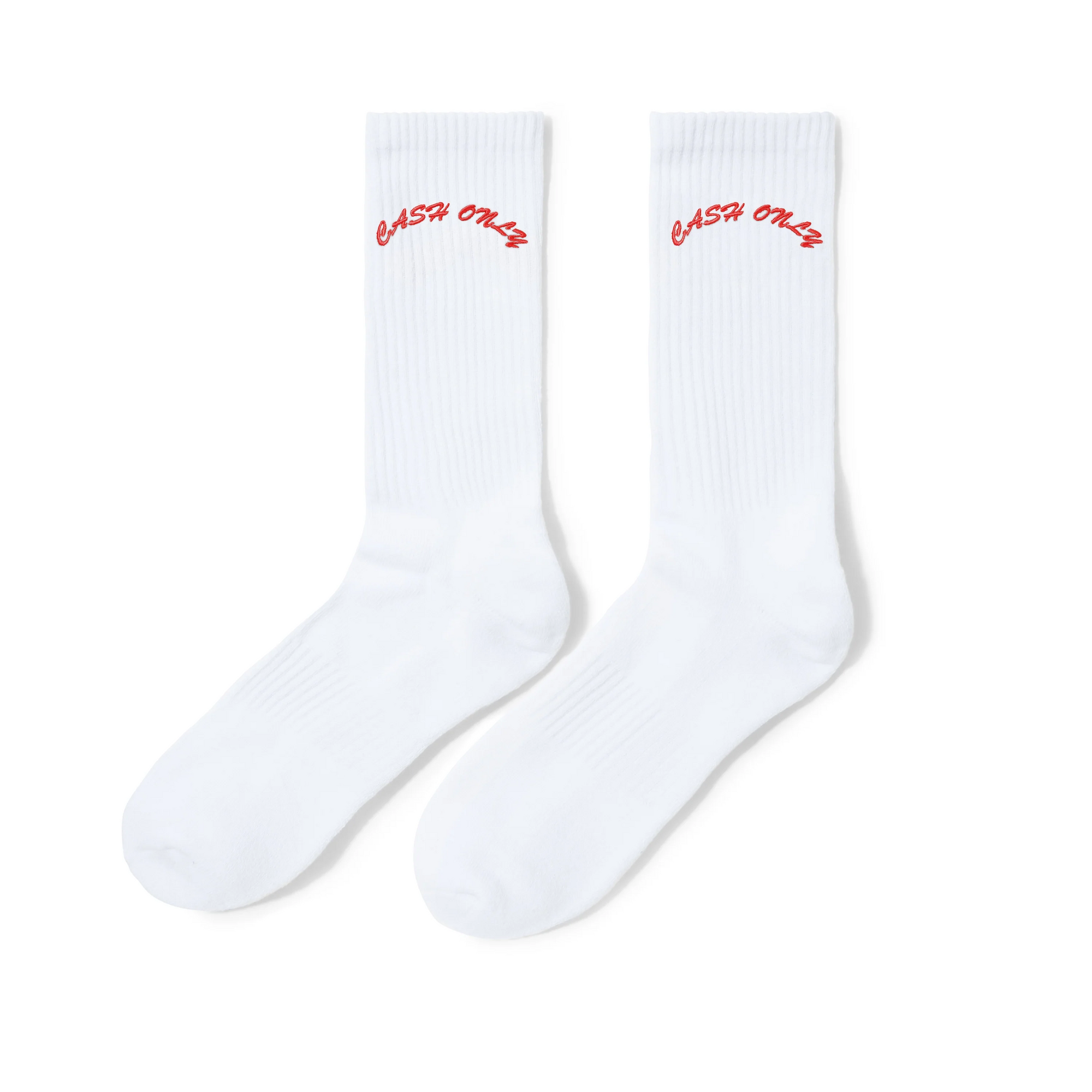 Logo Crew Socks, White  