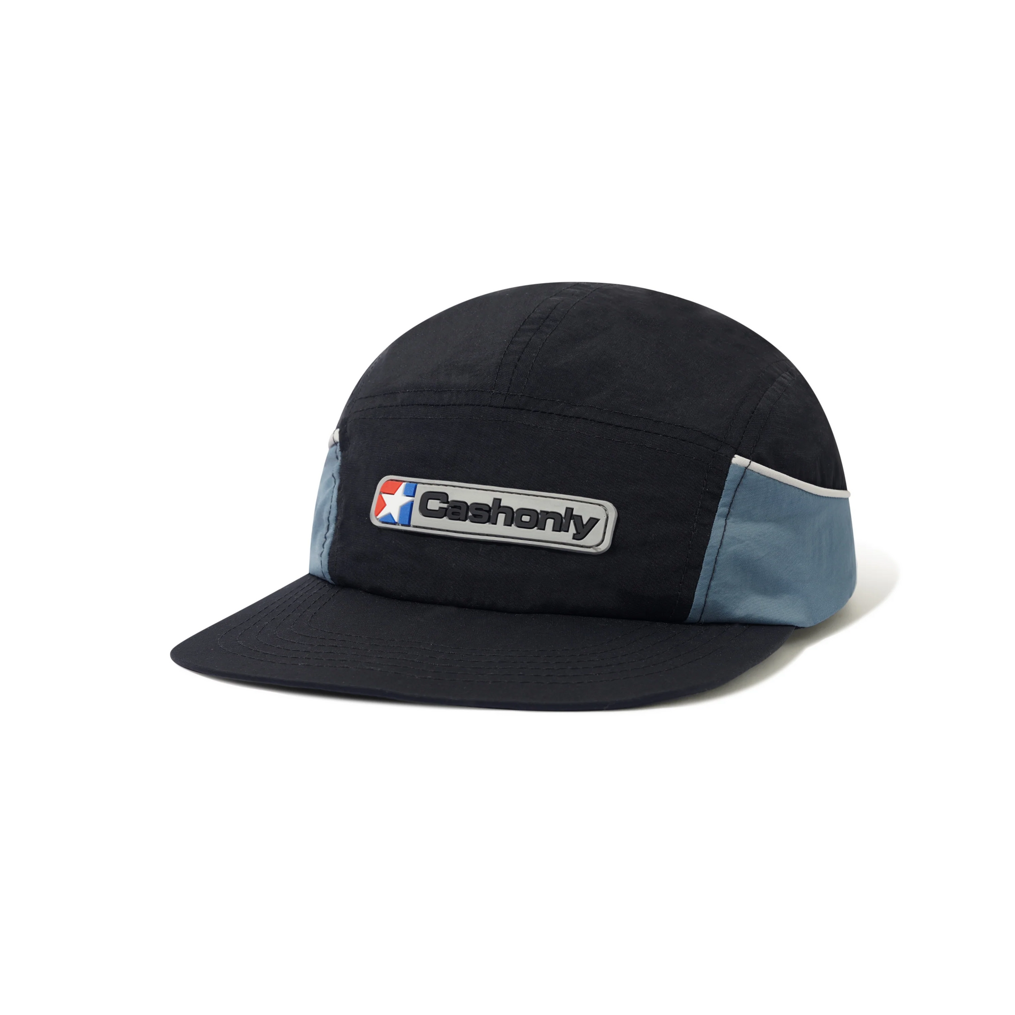 Trax 5 Panel Cap, Black / Blue