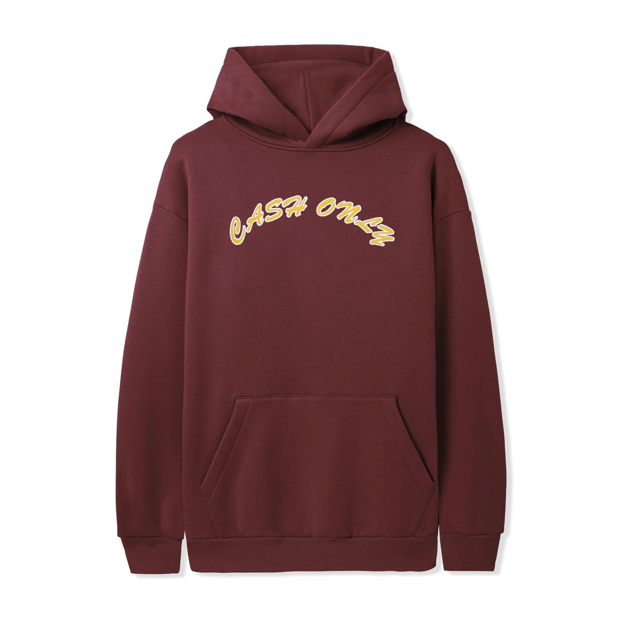 Nylon Applique Logo Pullover, Maroon